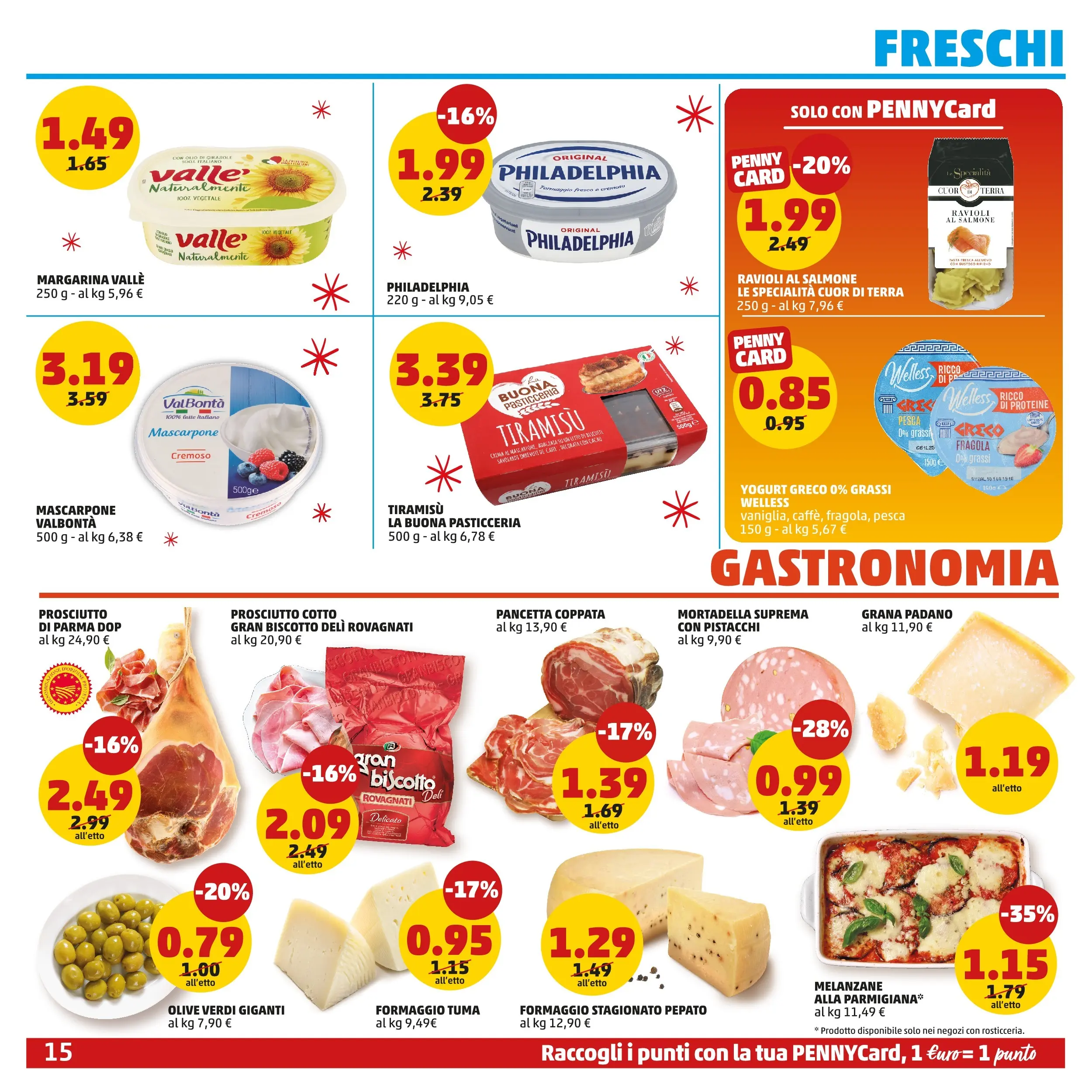 Volantino PENNY dal 15/12/2025 anteprima > (PENNY - Buone feste!) | Pagina: 15 | Prodotti: Salmone, Pancetta, Formaggio, Pesca