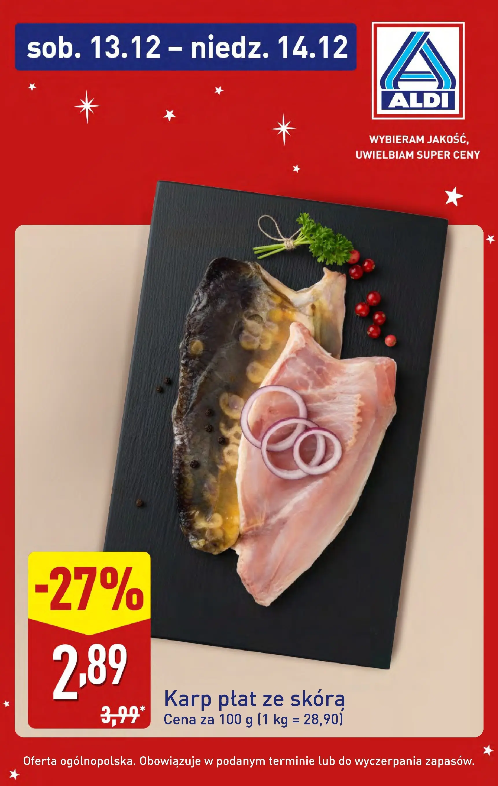 Aldi Gazetka - Super oferty na sobotę i niedzielę od 13.12.2025 - Ulotka PDF, promocje | Strona: 2 | Produkty: Karp