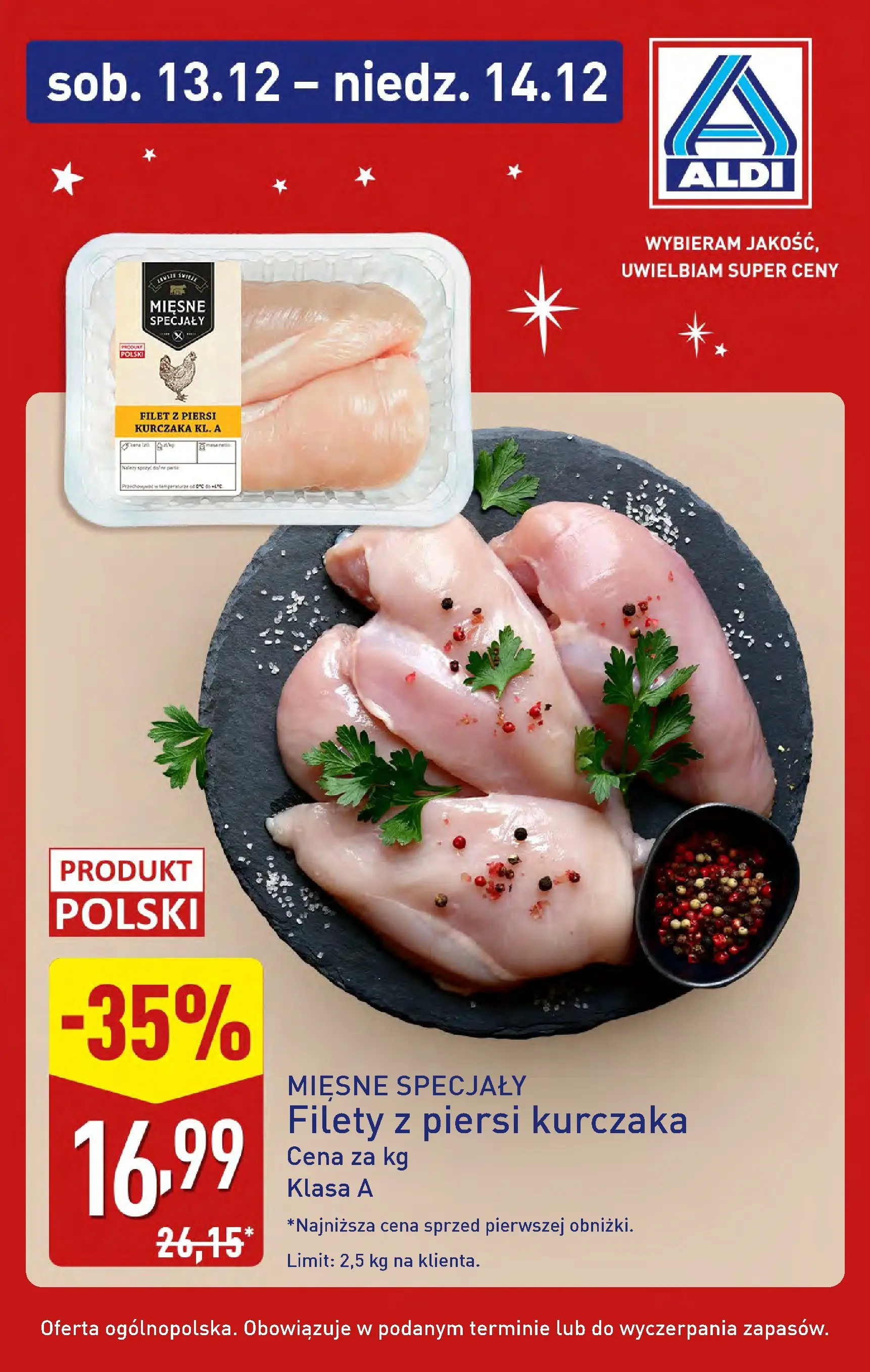 Aldi Gazetka - Super oferty na sobotę i niedzielę od 13.12.2025 - Ulotka PDF, promocje | Strona: 7 | Produkty: Piersi, Filet z piersi kurczaka