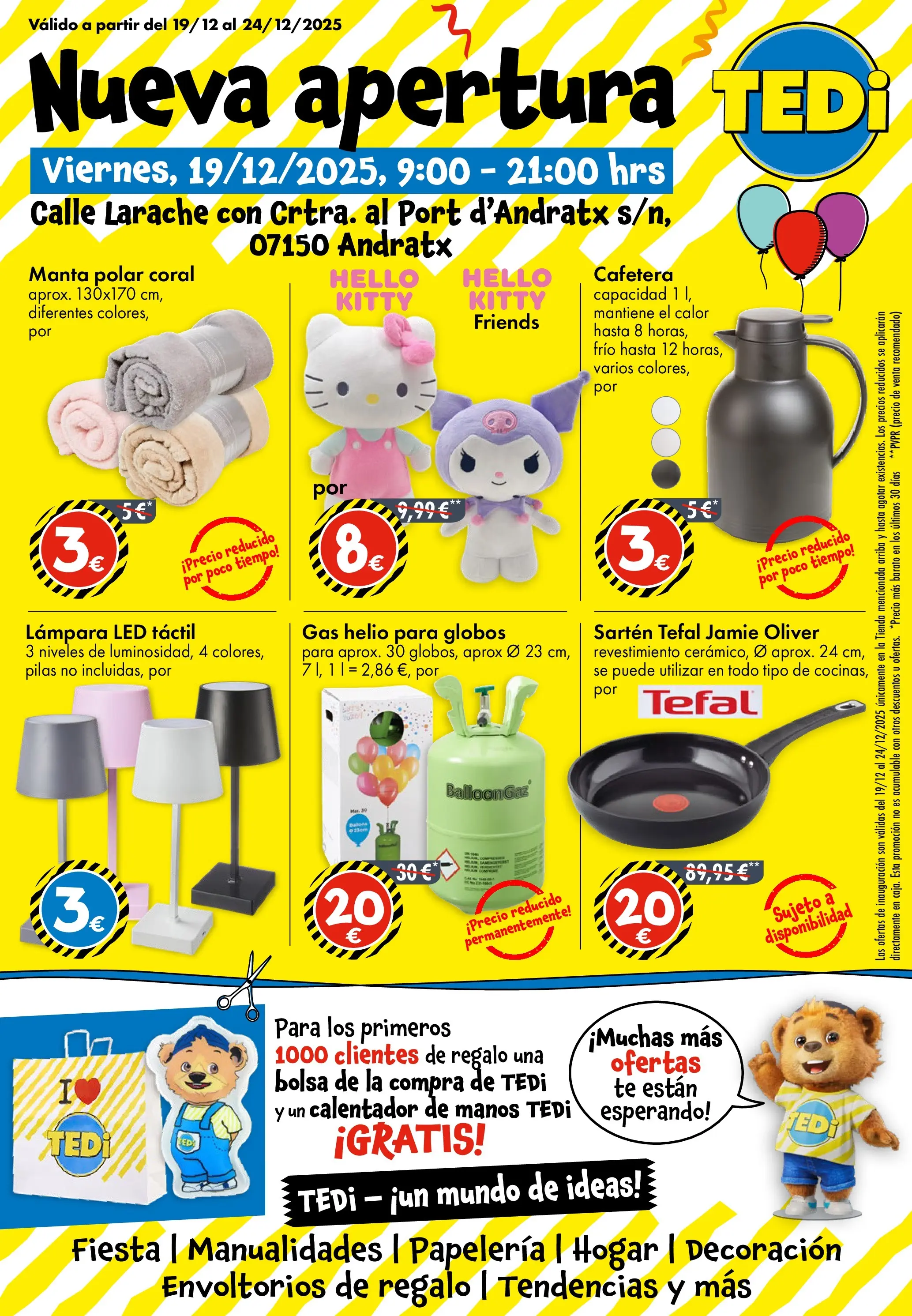 TEDi - folleto 19/12/2025 - 24/12/2025 | Página: 1 | Productos: Té, Manta, Bolsa, Lámpara