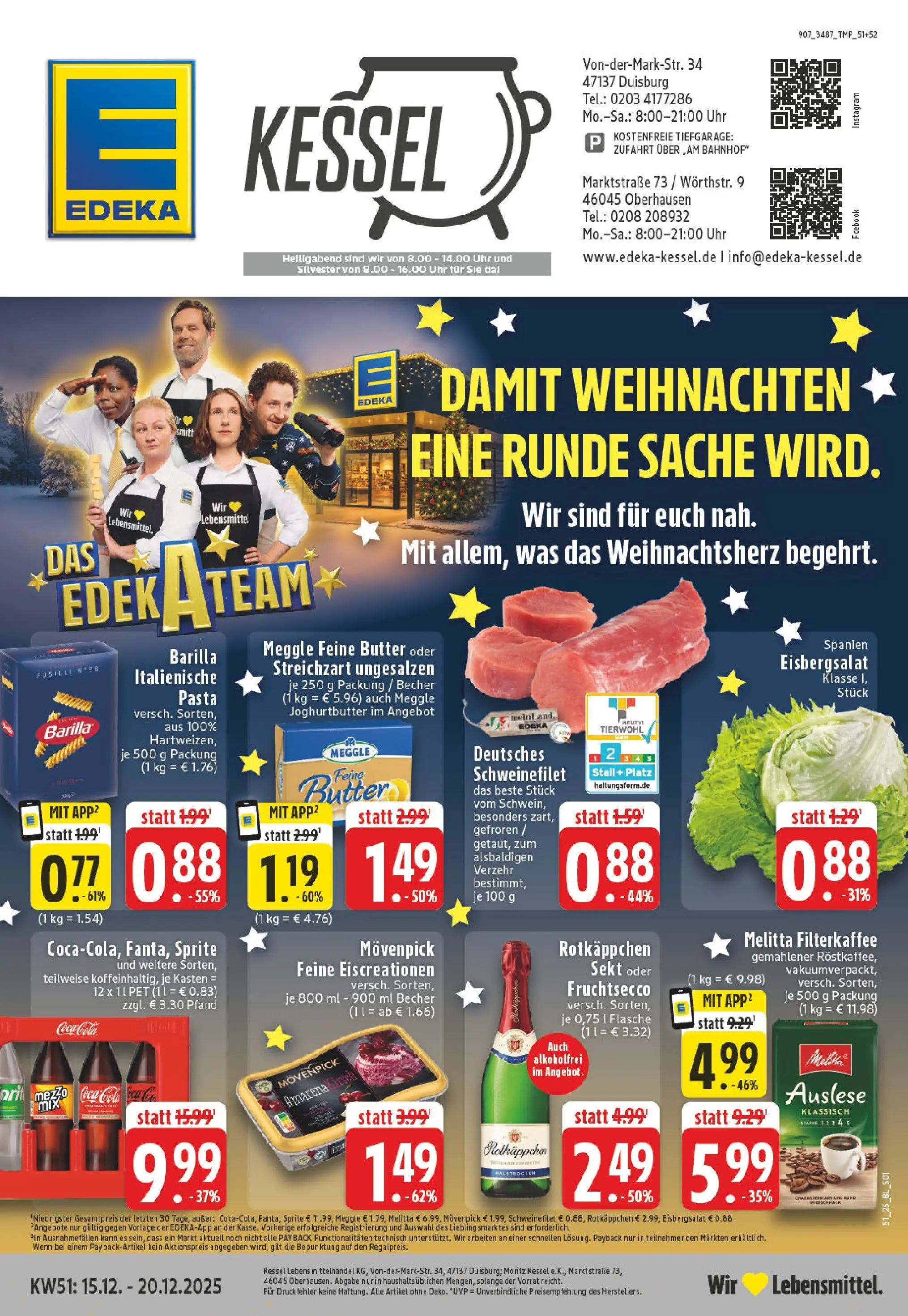 Edeka prospekt Oberhausen	 (ab 15.12.2025) » Angebote Online | Seite: 1 | Produkte: Sprite, Butter, Barilla, Pasta