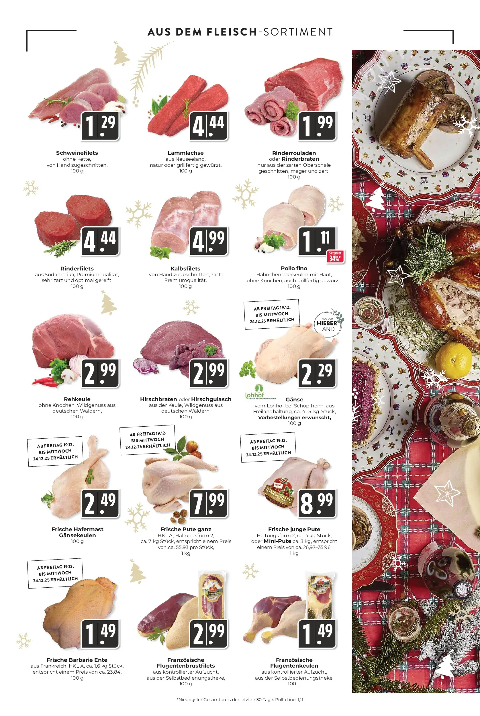 Entdecke - Hieber's Frischecenter: Meine Woche (ab 14.12.2025) zum Blättern | Seite: 4 | Produkte: Rinderrouladen, Rinderbraten, Pute, Ente