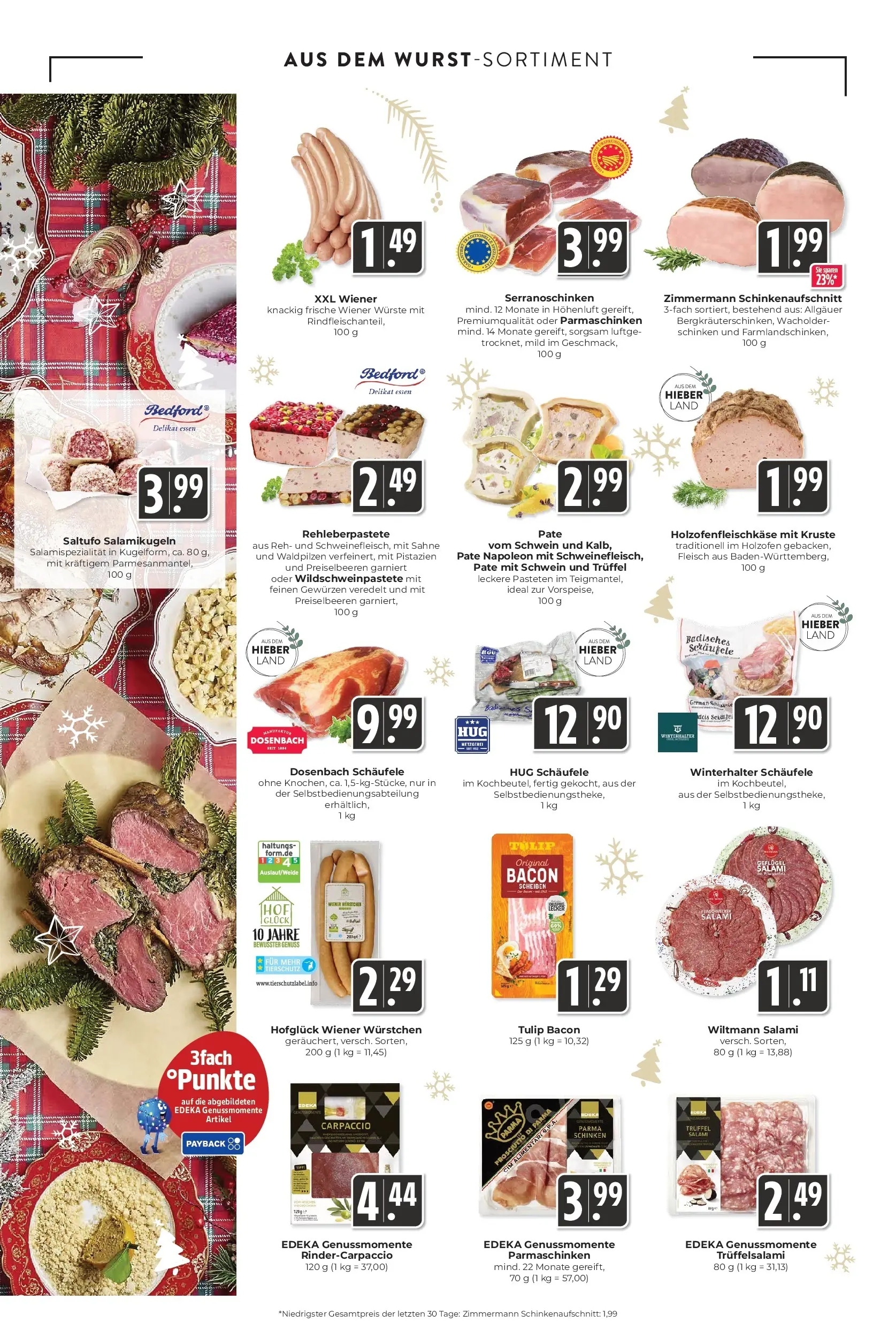 Entdecke - Hieber's Frischecenter: Meine Woche (ab 14.12.2025) zum Blättern | Seite: 5 | Produkte: Pistazien, Schinken, Sahne, Fleisch