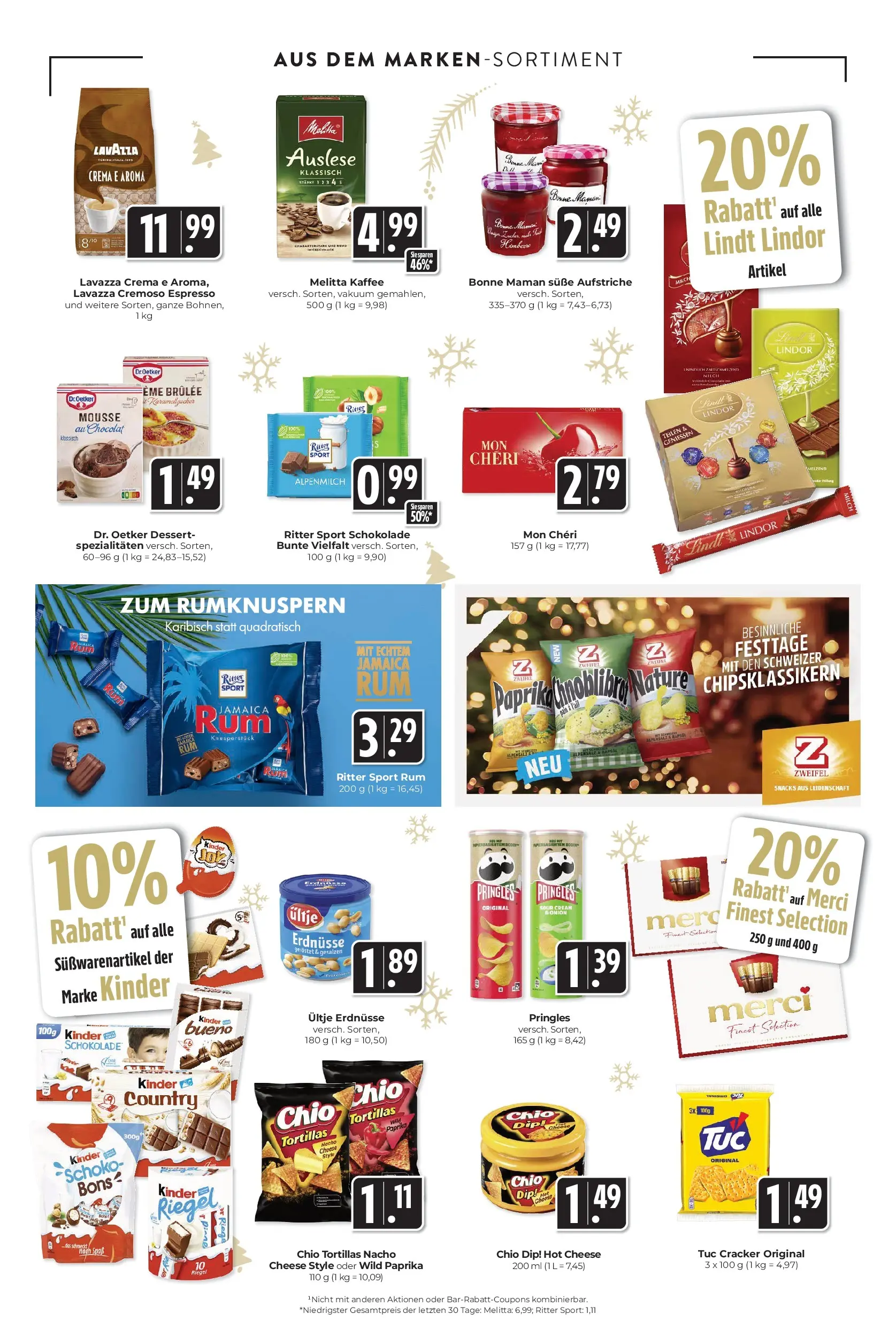 Entdecke - Hieber's Frischecenter: Meine Woche (ab 14.12.2025) zum Blättern | Seite: 13 | Produkte: Chio tortillas, Pringles, Bonne maman, Mon cheri