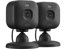 blink Mini 2K 2er Pack, Kamera (Anzahl Kameras: 2, für Innen + Außen, Nachtsichtfunktion, Netzbetrieb, Starr, Schwarz)