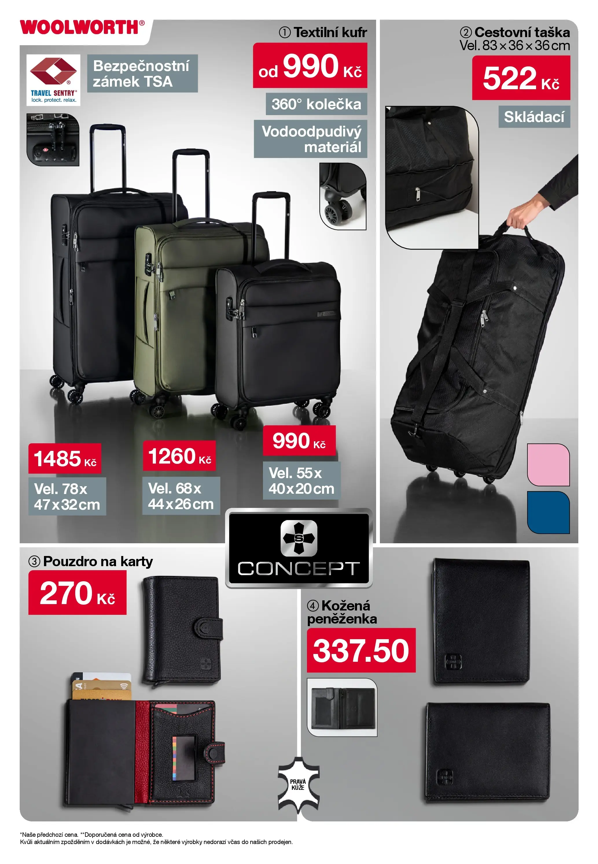 Woolworth leták - Třebíč, Třinec, Žatec od 12.12.2025 - akční nabídka | Strana: 6 | Produkty: Kufr, Pouzdro, Taška, Karty