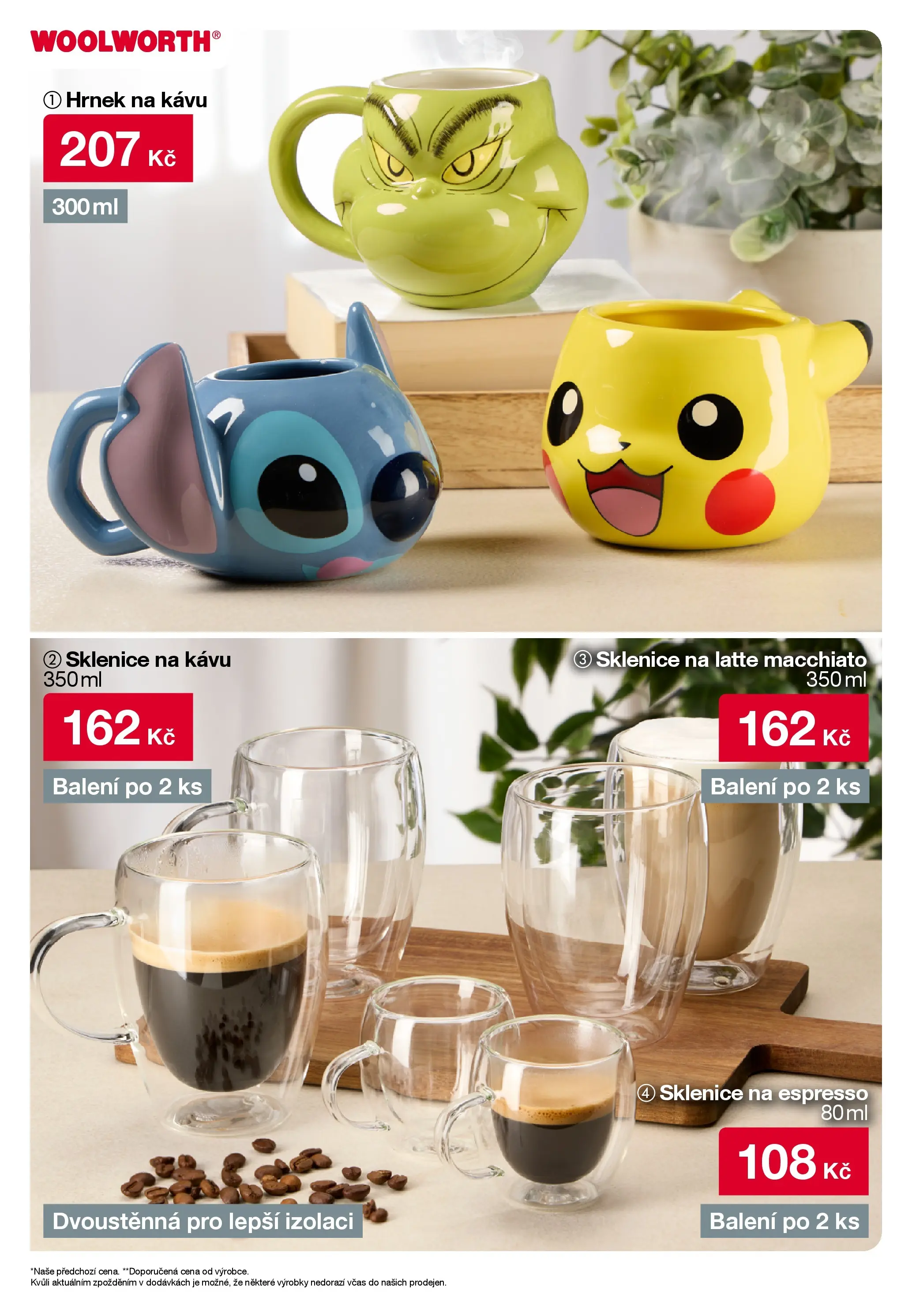 Woolworth leták - Třebíč, Třinec, Žatec od 12.12.2025 - akční nabídka | Strana: 8 | Produkty: Hrnek, Sklenice na latte, Sklenice
