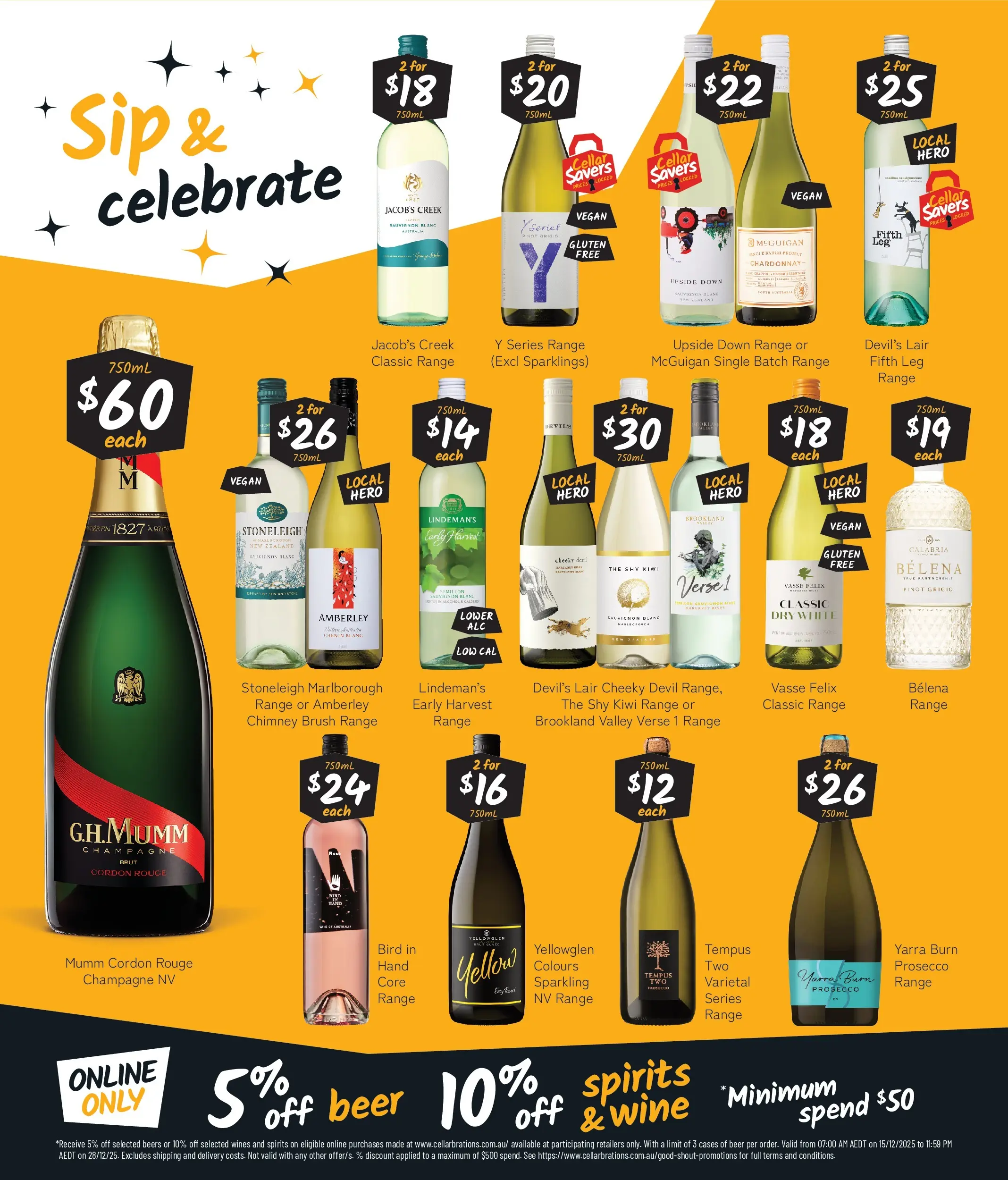 Cellarbrations Catalogue Perth, Cottesloe, Aveley - 15/12/2025 > weekly / monthly specials | Page: 6 | Products: Brush, Wine, Beer