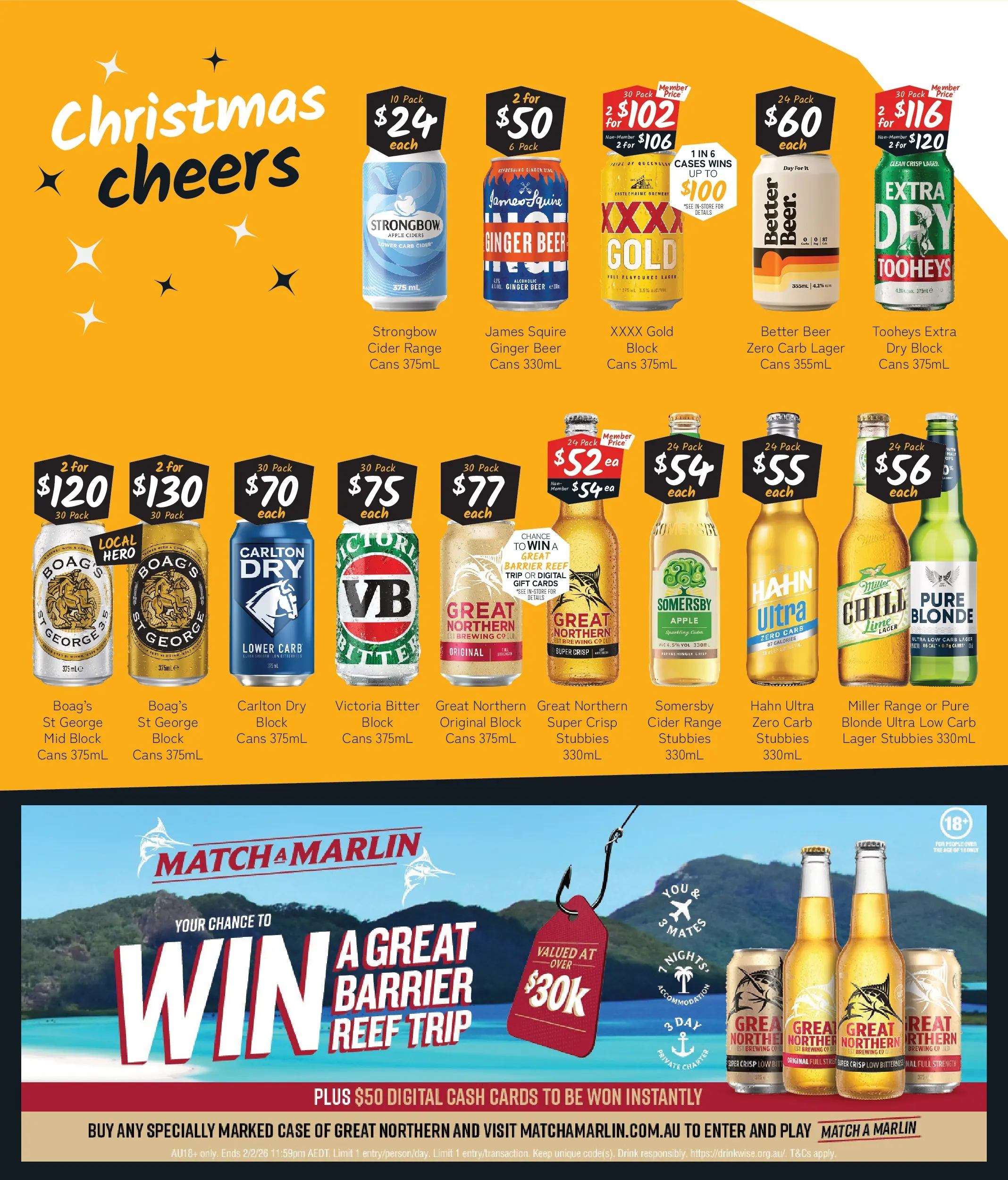 Cellarbrations Catalogue Somerset, Huonville, Hobart - 15/12/2025 > weekly / monthly specials | Page: 4 | Products: Potatoes, Ginger, Beer, Case