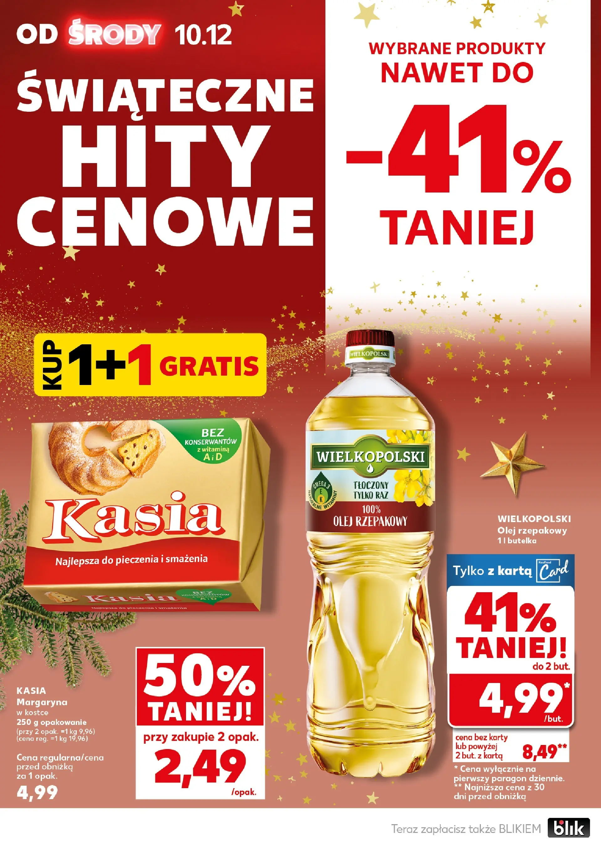 Kaufland gazetka od 13.12.2025 | Boże Narodzenie 🎄🎁 | Strona: 4 | Produkty: Karta, Olej rzepakowy, Margaryna, Olej