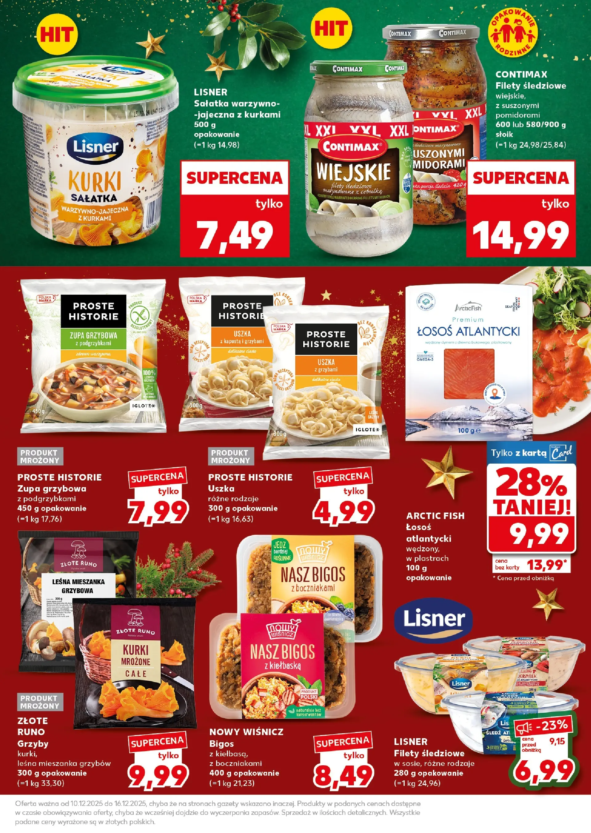 Kaufland gazetka od 13.12.2025 | Boże Narodzenie 🎄🎁 | Strona: 7 | Produkty: Kapusta, Karta, Śledź, Łosoś atlantycki
