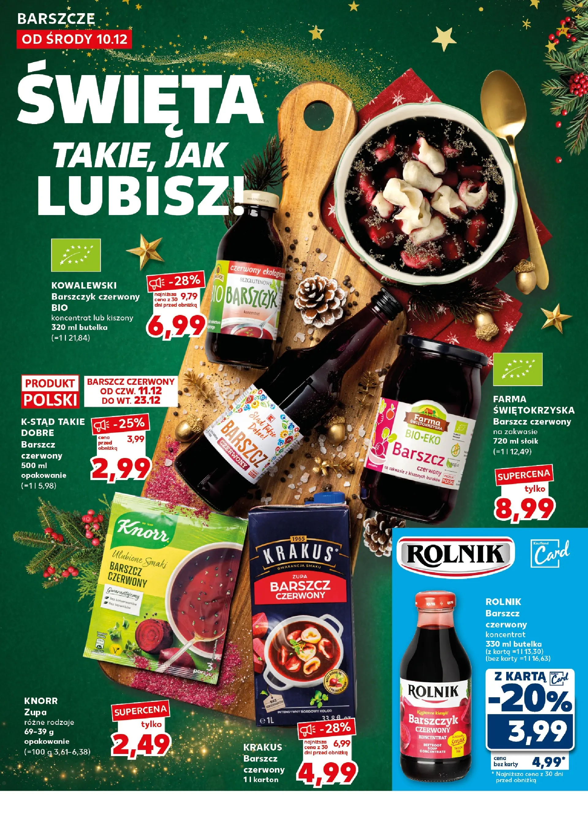 Kaufland gazetka od 13.12.2025 | Boże Narodzenie 🎄🎁 | Strona: 8 | Produkty: Barszcz, Karta, Zupa