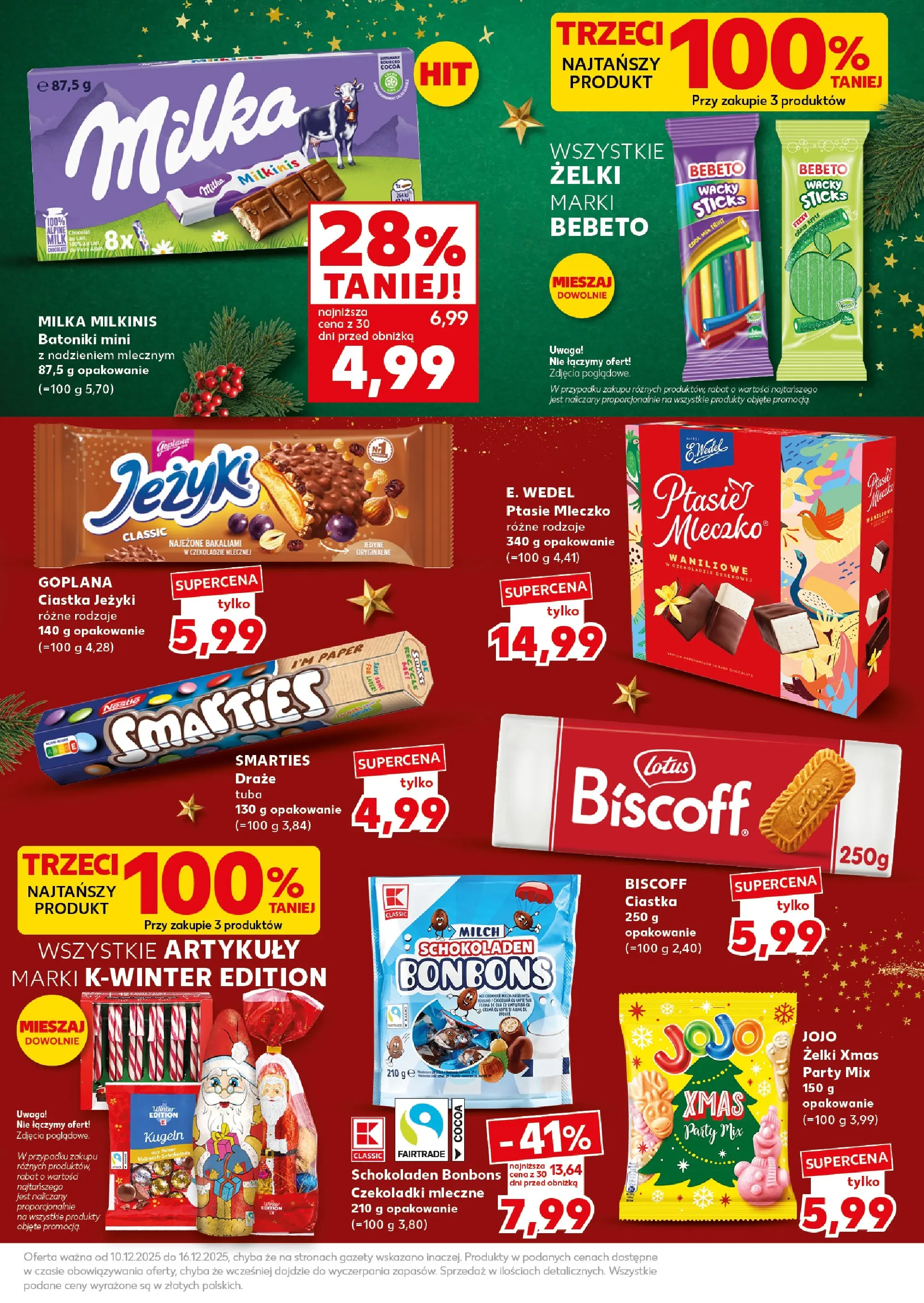 Kaufland gazetka od 13.12.2025 | Boże Narodzenie 🎄🎁 | Strona: 11 | Produkty: Czekoladki, Milka, Ptasie mleczko, Żelki