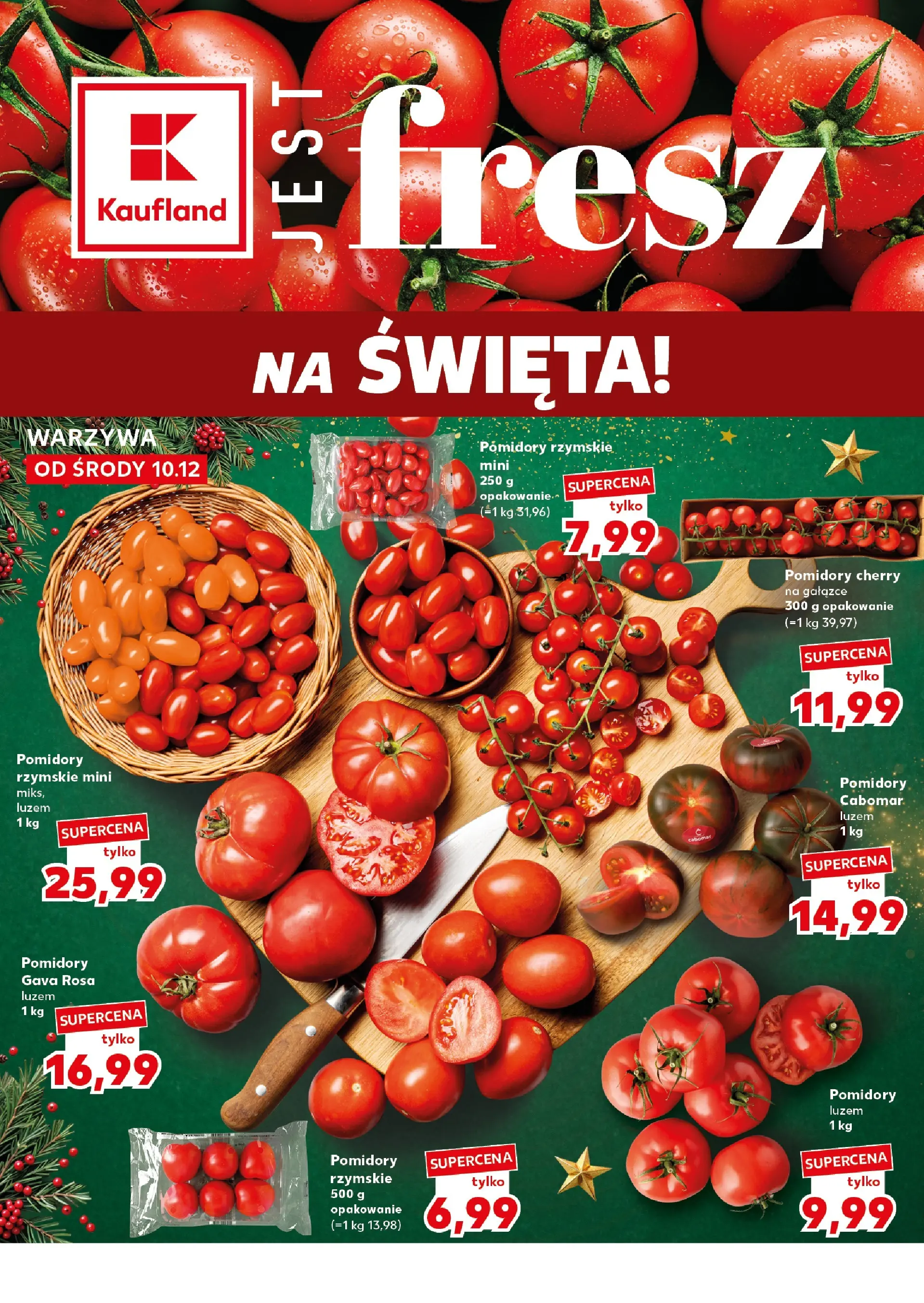 Kaufland gazetka od 13.12.2025 | Boże Narodzenie 🎄🎁 | Strona: 12 | Produkty: Pomidory