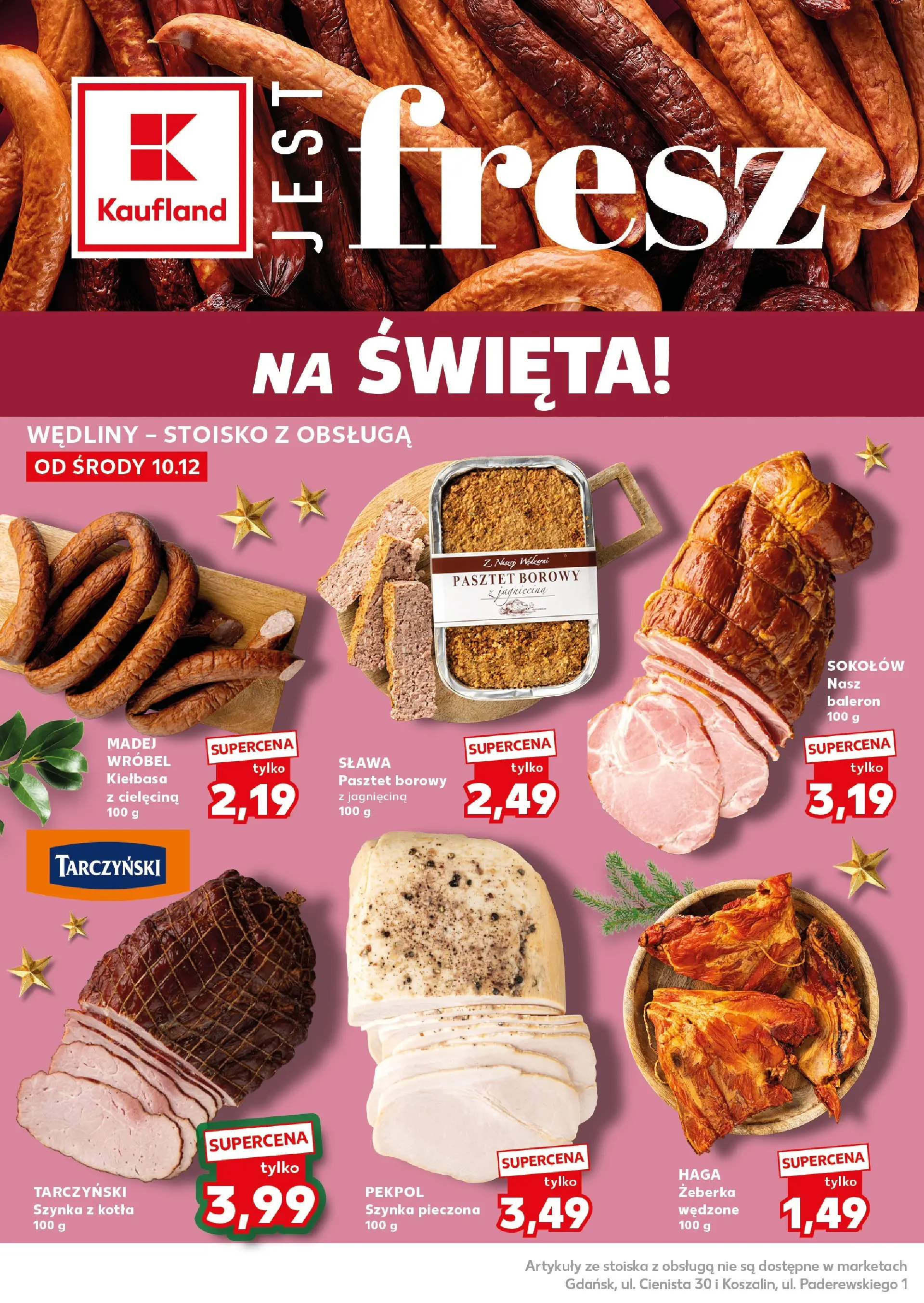 Kaufland gazetka od 13.12.2025 | Boże Narodzenie 🎄🎁 | Strona: 14 | Produkty: Kiełbasa, Jagnięcina, Szynka, Wędliny