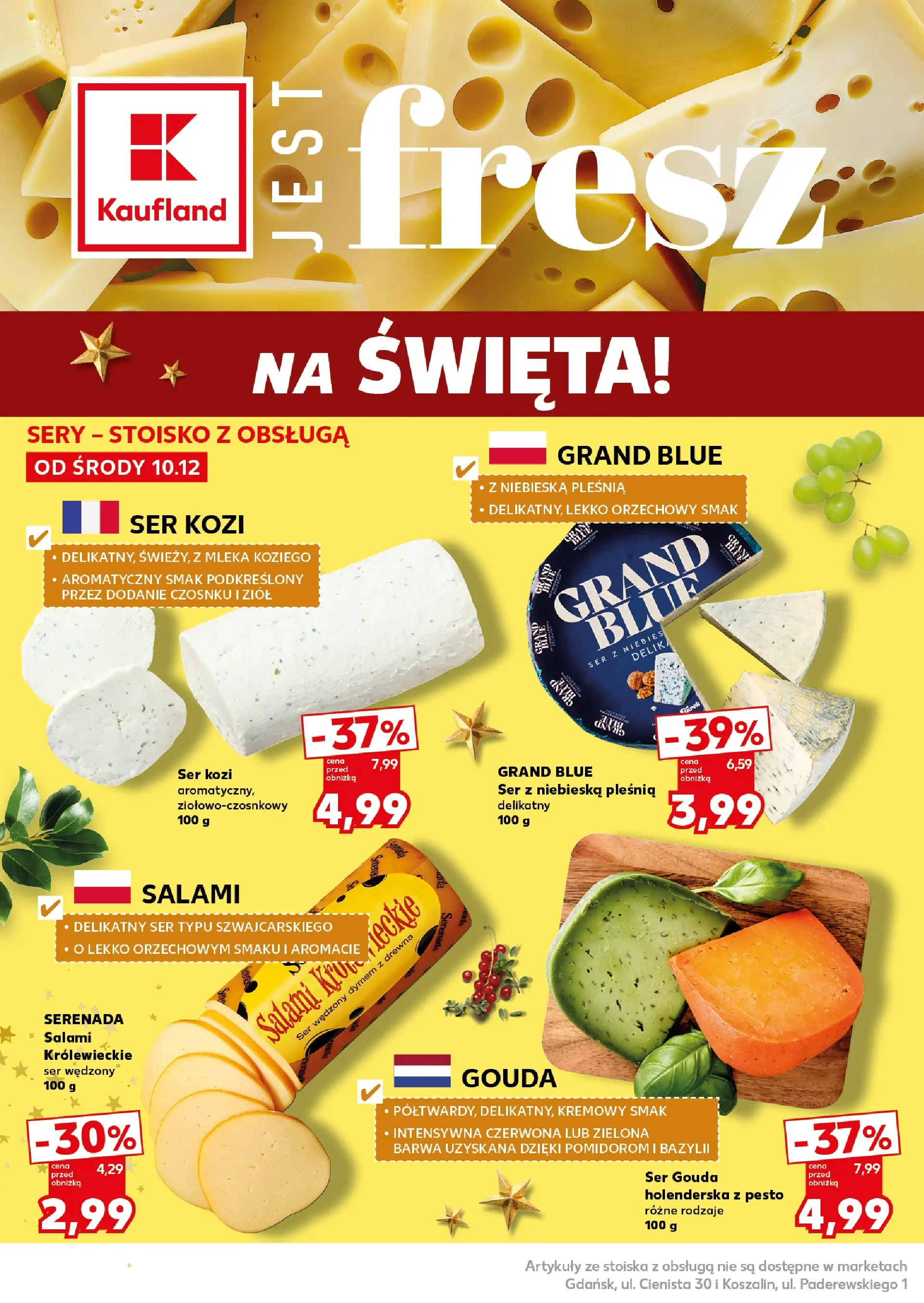 Kaufland gazetka od 13.12.2025 | Boże Narodzenie 🎄🎁 | Strona: 16 | Produkty: Mleka, Pesto, Sery, Salami
