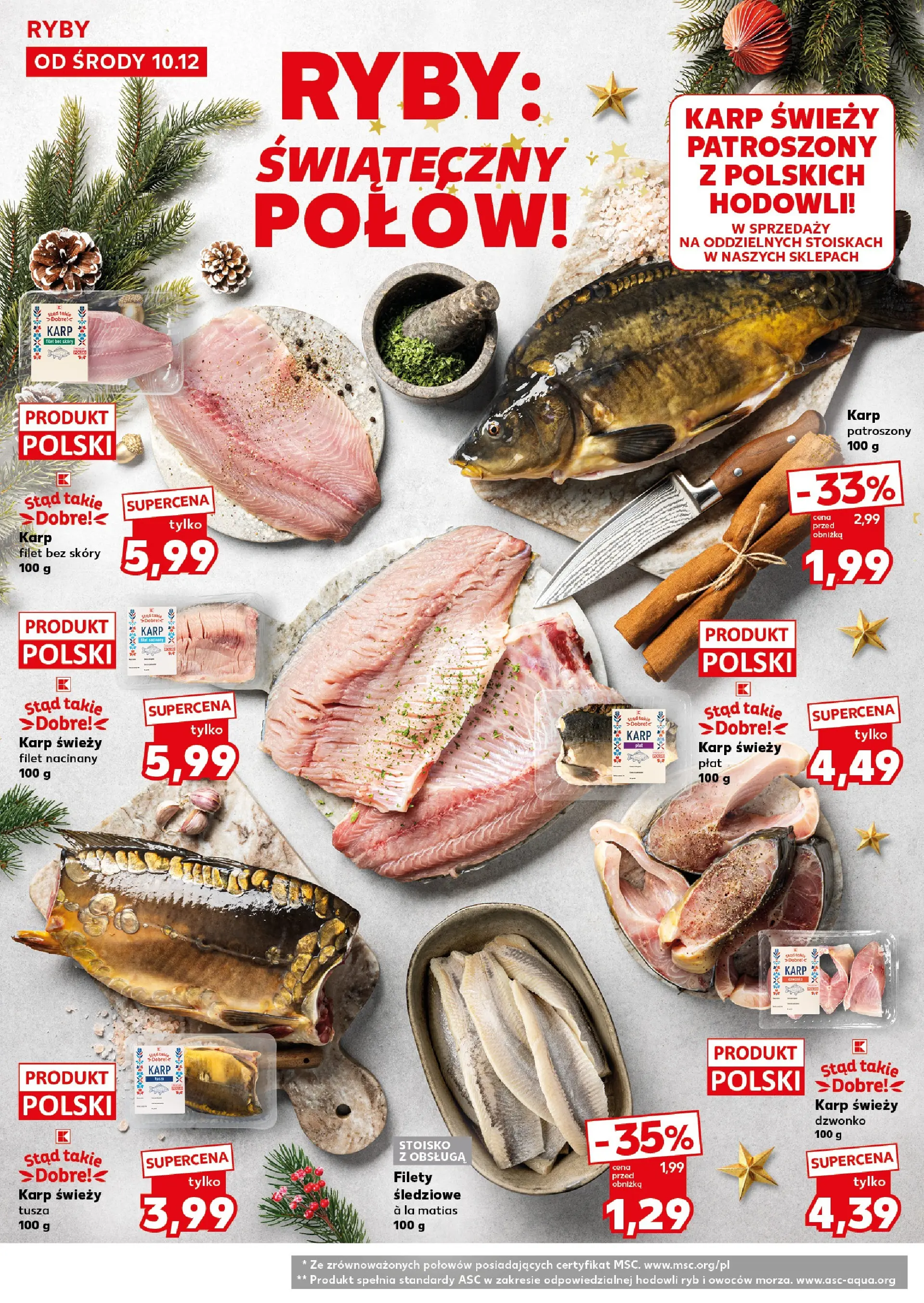 Kaufland gazetka od 13.12.2025 | Boże Narodzenie 🎄🎁 | Strona: 18 | Produkty: Karp, Ryby