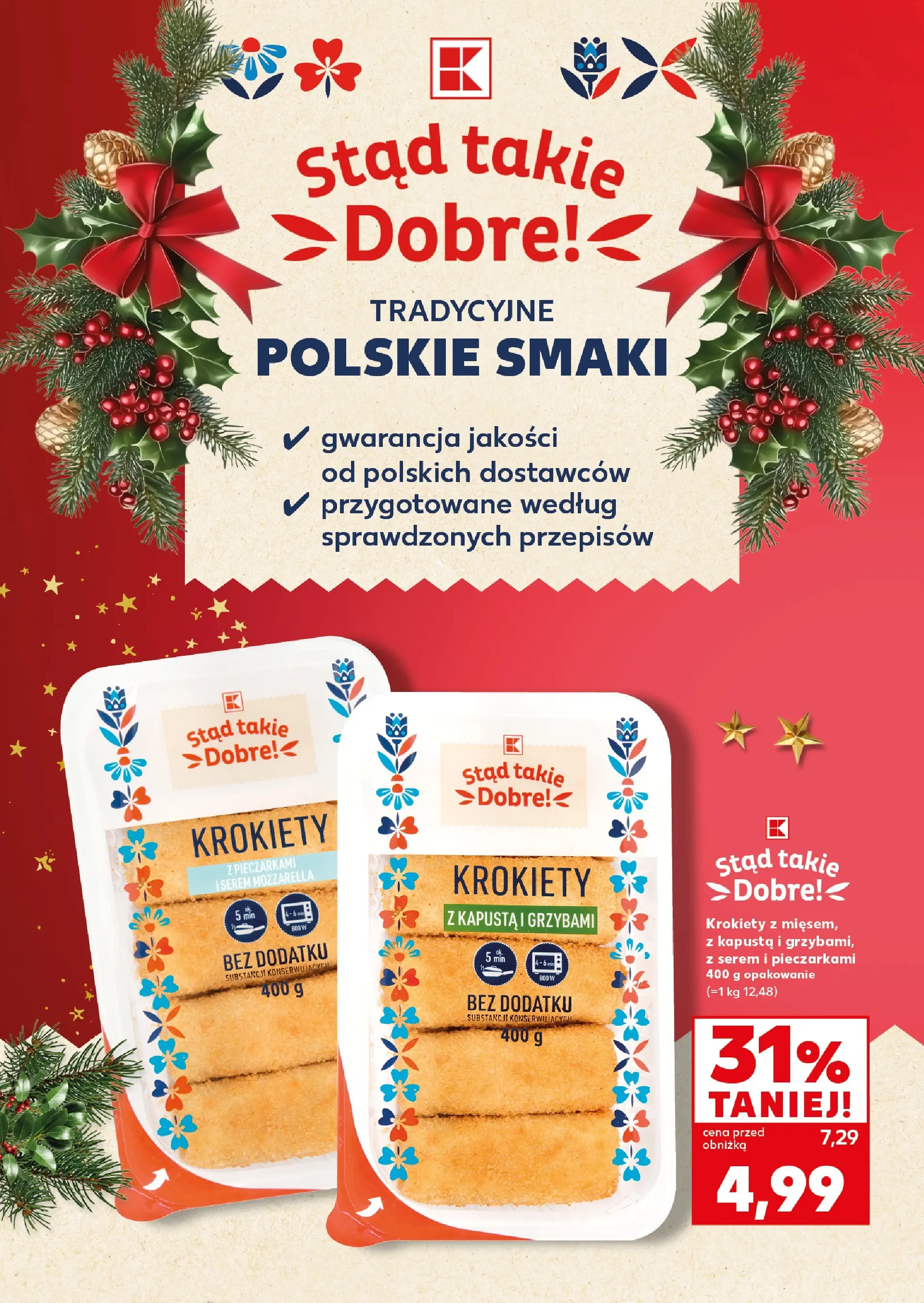 Kaufland gazetka od 13.12.2025 | Boże Narodzenie 🎄🎁 | Strona: 20 | Produkty: Kapusta, Krokiety, Mozzarella
