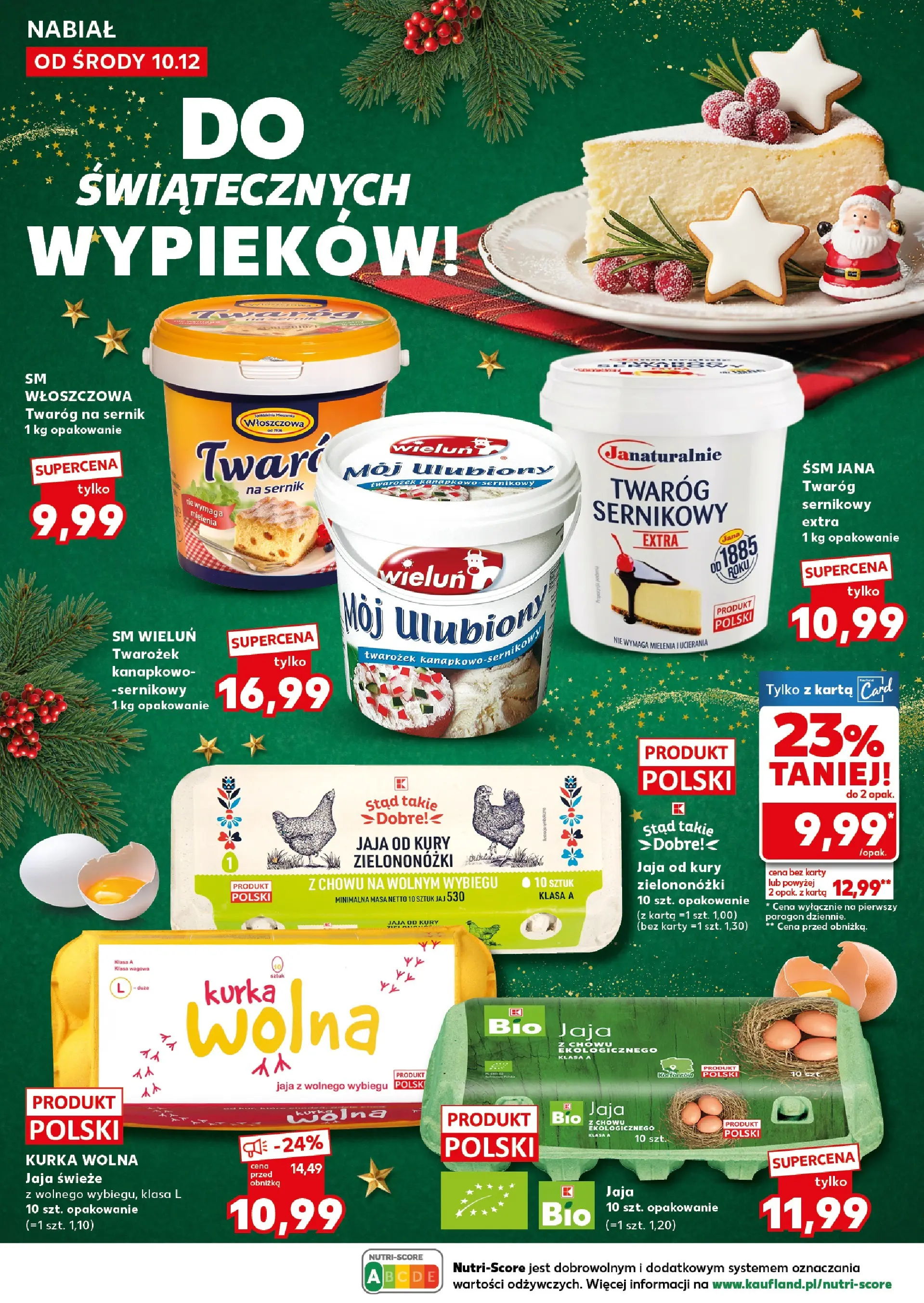 Kaufland gazetka od 13.12.2025 | Boże Narodzenie 🎄🎁 | Strona: 22 | Produkty: Karta, Twaróg na sernik, Twaróg, Jaja