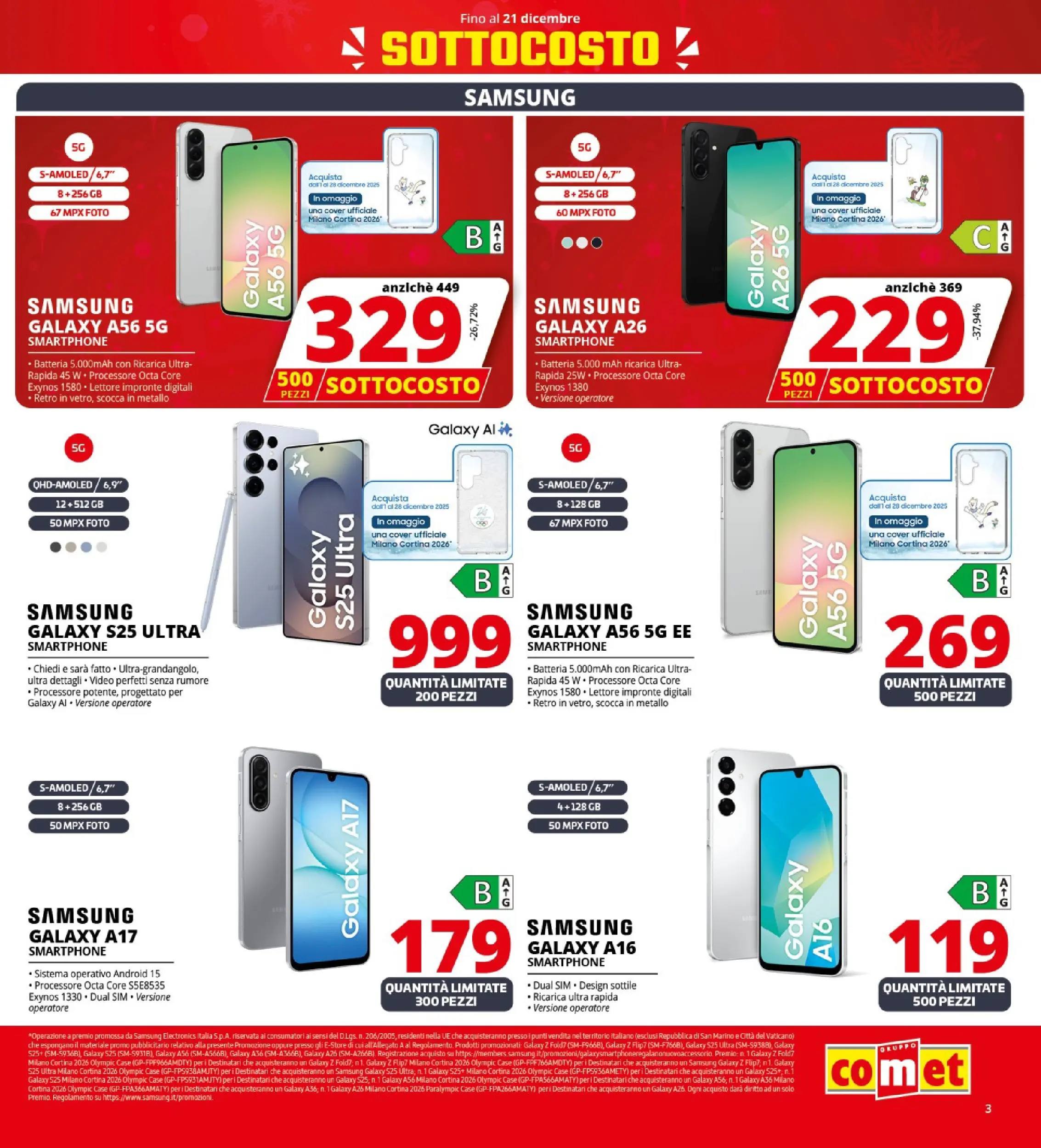 Nuovo Comet - SOTTOCOSTO da Comet! dal 11/12/2025 > offerte anteprima 🛍️ | Pagina: 3 | Prodotti: Samsung Galaxy, Smartphone, Video, Batteria