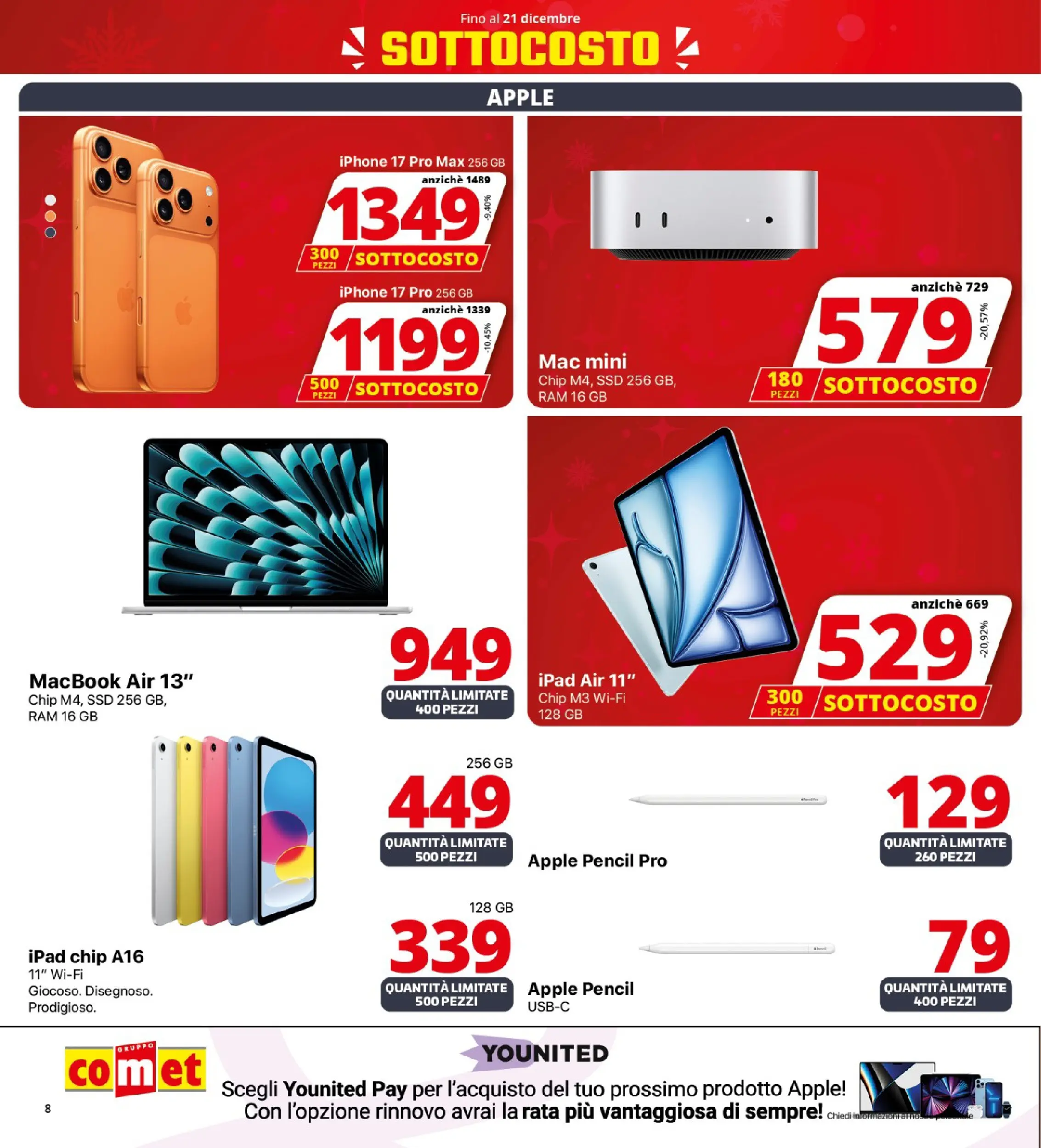 Nuovo Comet - SOTTOCOSTO da Comet! dal 11/12/2025 > offerte anteprima 🛍️ | Pagina: 8 | Prodotti: Macbook air, Iphone, Ipad, Macbook