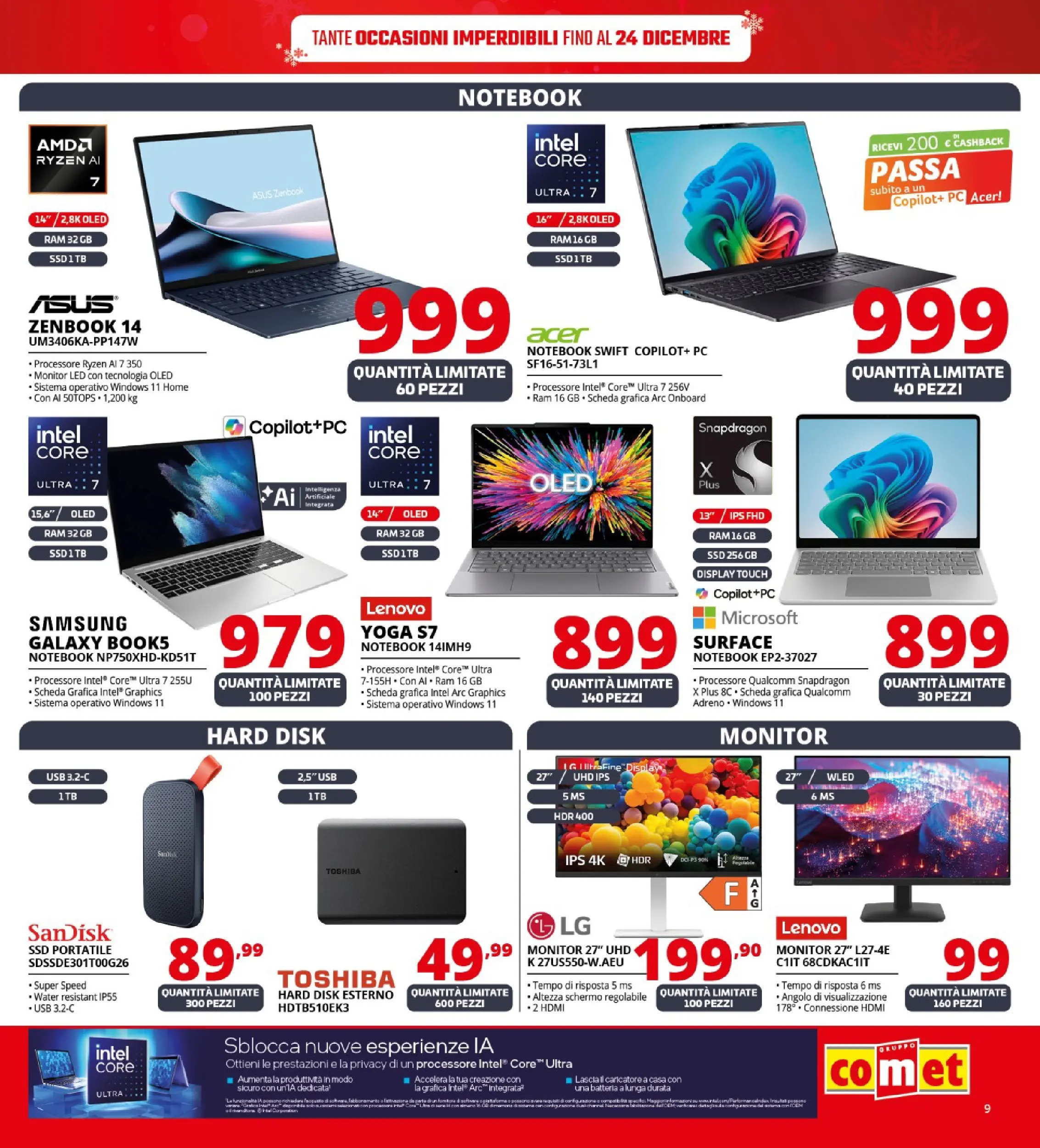 Nuovo Comet - SOTTOCOSTO da Comet! dal 11/12/2025 > offerte anteprima 🛍️ | Pagina: 9 | Prodotti: Monitor, Notebook, Tè, Samsung