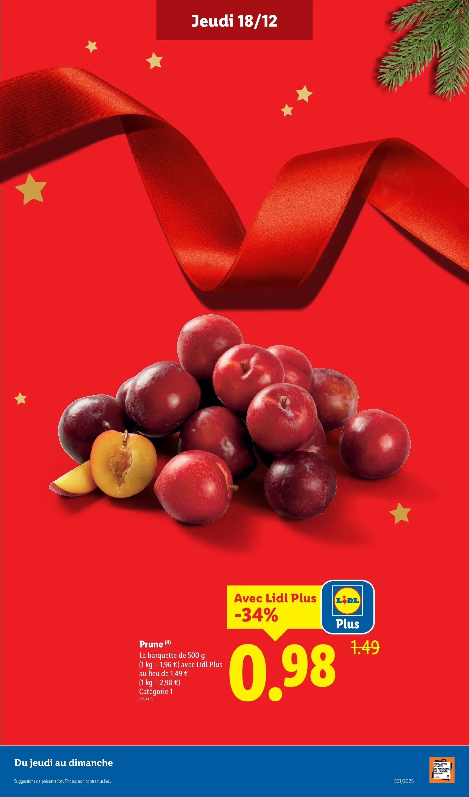 Catalogue LIDL du 14/12/2025 | Promo prospectus en ligne | Page: 5 | Produits: Prune Catalogue LIDL du 14/12/2025 | Promo prospectus en ligne | Page: 5 | Produits: Prune