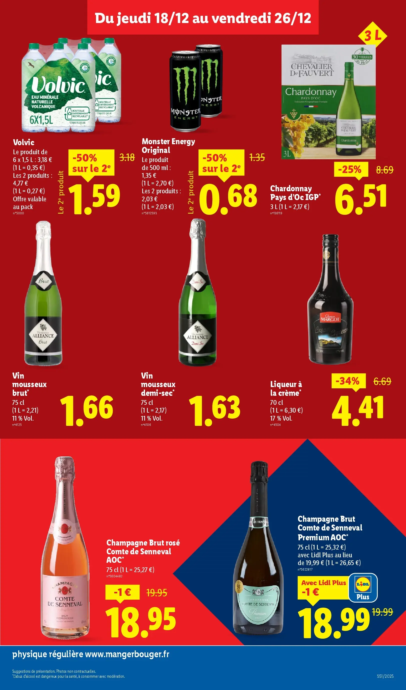 Catalogue LIDL du 14/12/2025 | Promo prospectus en ligne | Page: 31 | Produits: Vin mousseux, Eau minérale naturelle, Champagne, Alliance Catalogue LIDL du 14/12/2025 | Promo prospectus en ligne | Page: 31 | Produits: Vin mousseux, Eau minérale naturelle, Champagne, Alliance