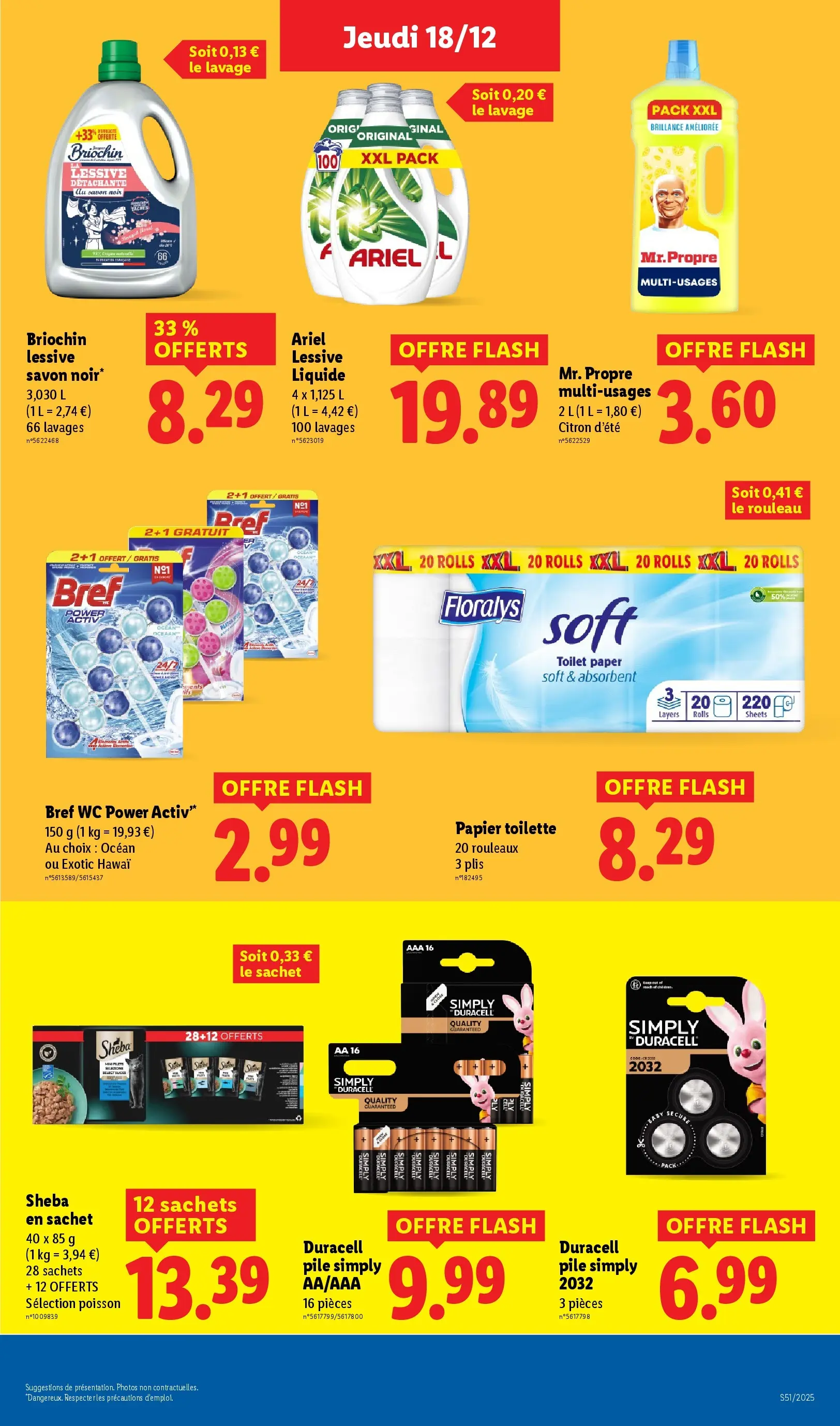 Catalogue LIDL du 14/12/2025 | Promo prospectus en ligne | Page: 35 | Produits: Lessive Liquide Ariel, Papier toilette, Lessive Liquide, Lessive Catalogue LIDL du 14/12/2025 | Promo prospectus en ligne | Page: 35 | Produits: Lessive Liquide Ariel, Papier toilette, Lessive Liquide, Lessive
