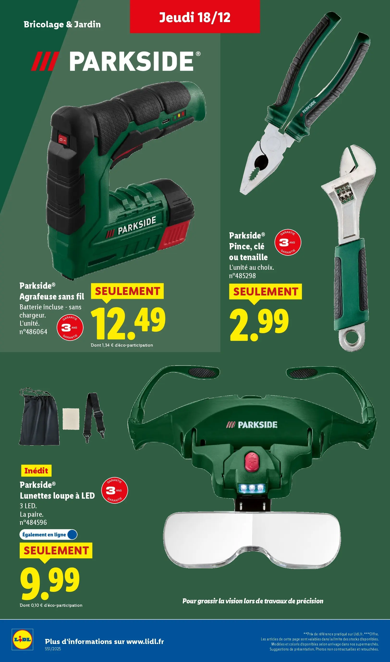 Catalogue LIDL du 14/12/2025 | Promo prospectus en ligne | Page: 46 | Produits: Clé, Loupe, Batterie, Lunettes Catalogue LIDL du 14/12/2025 | Promo prospectus en ligne | Page: 46 | Produits: Clé, Loupe, Batterie, Lunettes