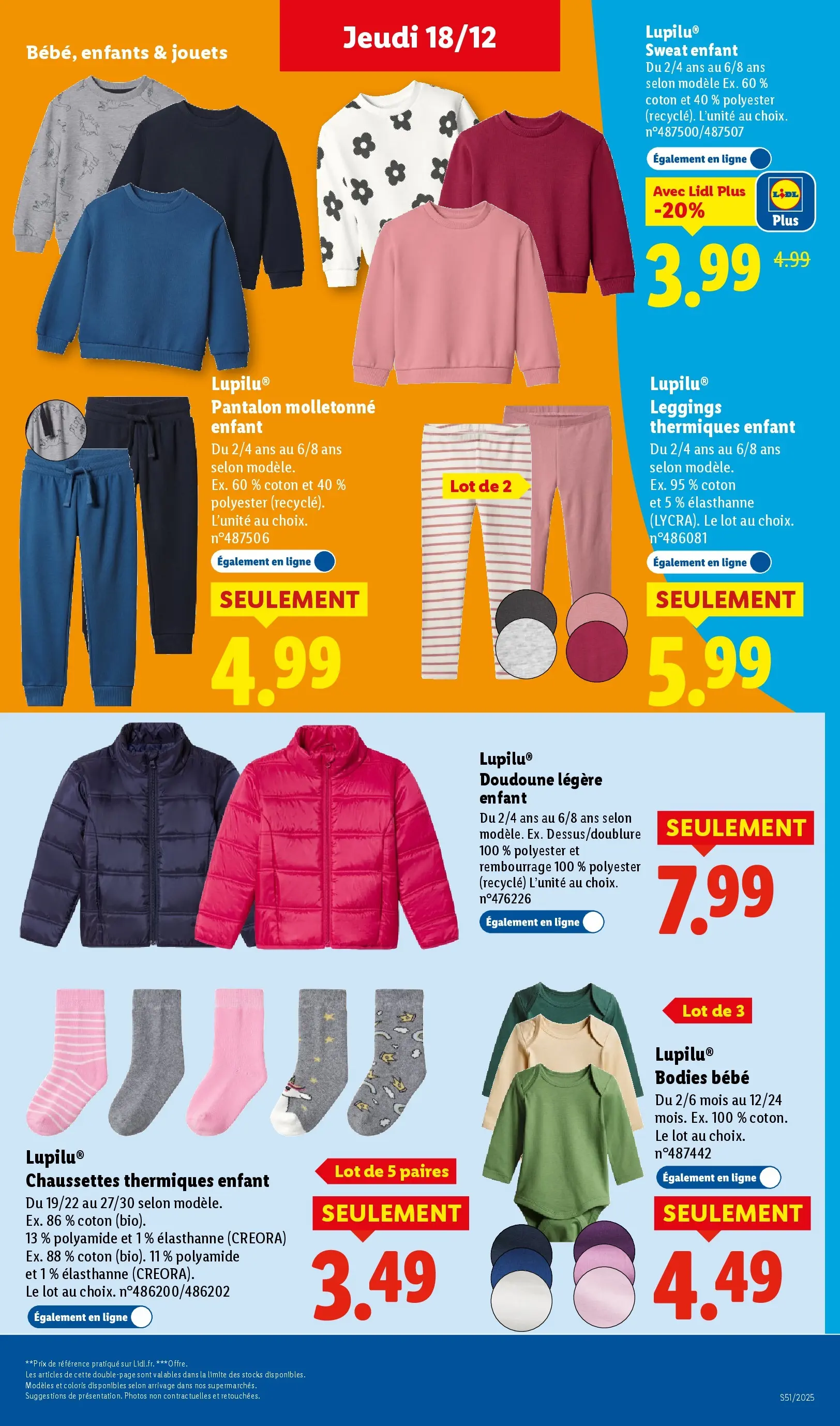 Catalogue LIDL du 14/12/2025 | Promo prospectus en ligne | Page: 57 | Produits: Coton, Pantalon, Leggings, Doudoune Catalogue LIDL du 14/12/2025 | Promo prospectus en ligne | Page: 57 | Produits: Coton, Pantalon, Leggings, Doudoune