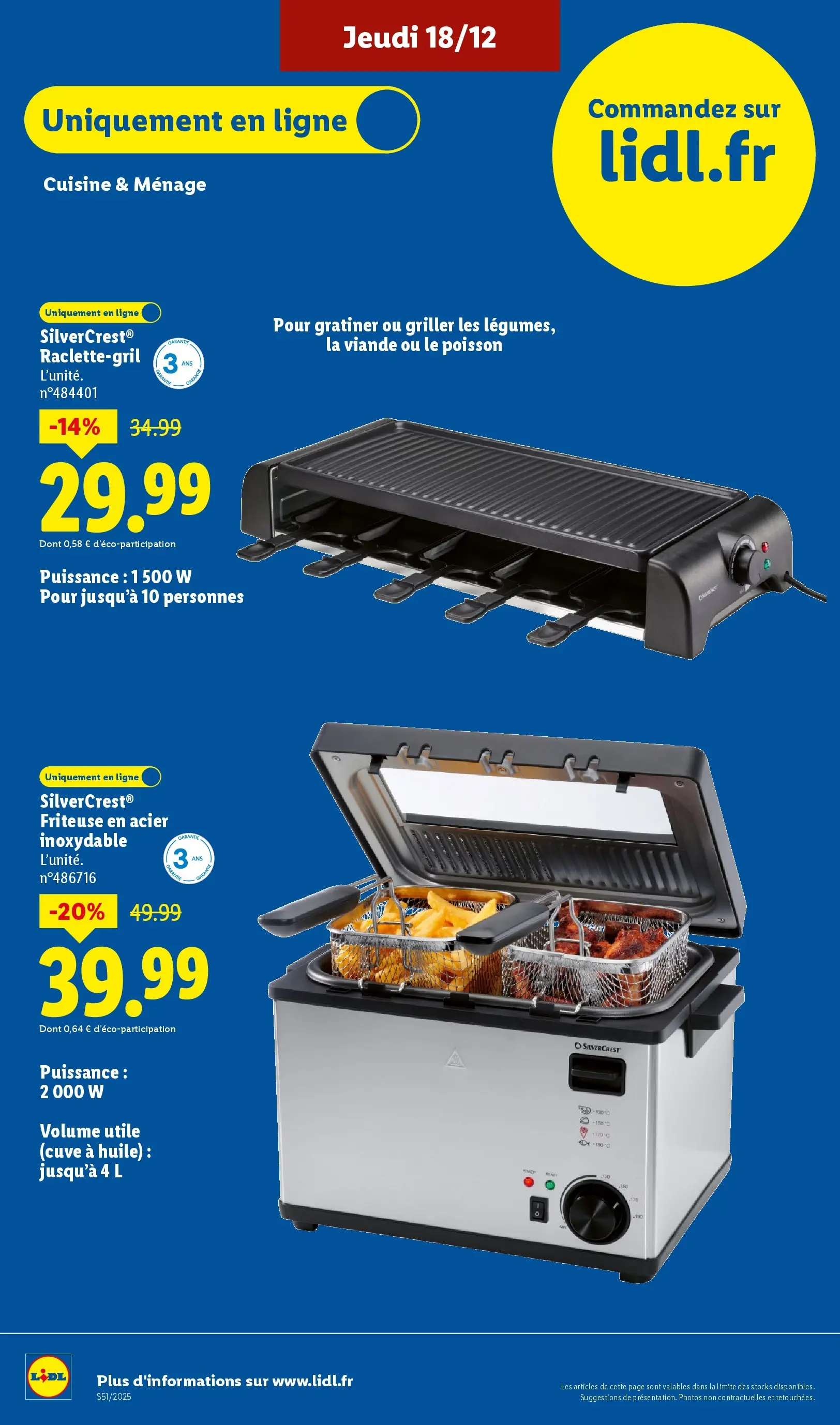 Catalogue LIDL du 14/12/2025 | Promo prospectus en ligne | Page: 60 | Produits: Friteuse, Huile, Viande, Poisson Catalogue LIDL du 14/12/2025 | Promo prospectus en ligne | Page: 60 | Produits: Friteuse, Huile, Viande, Poisson