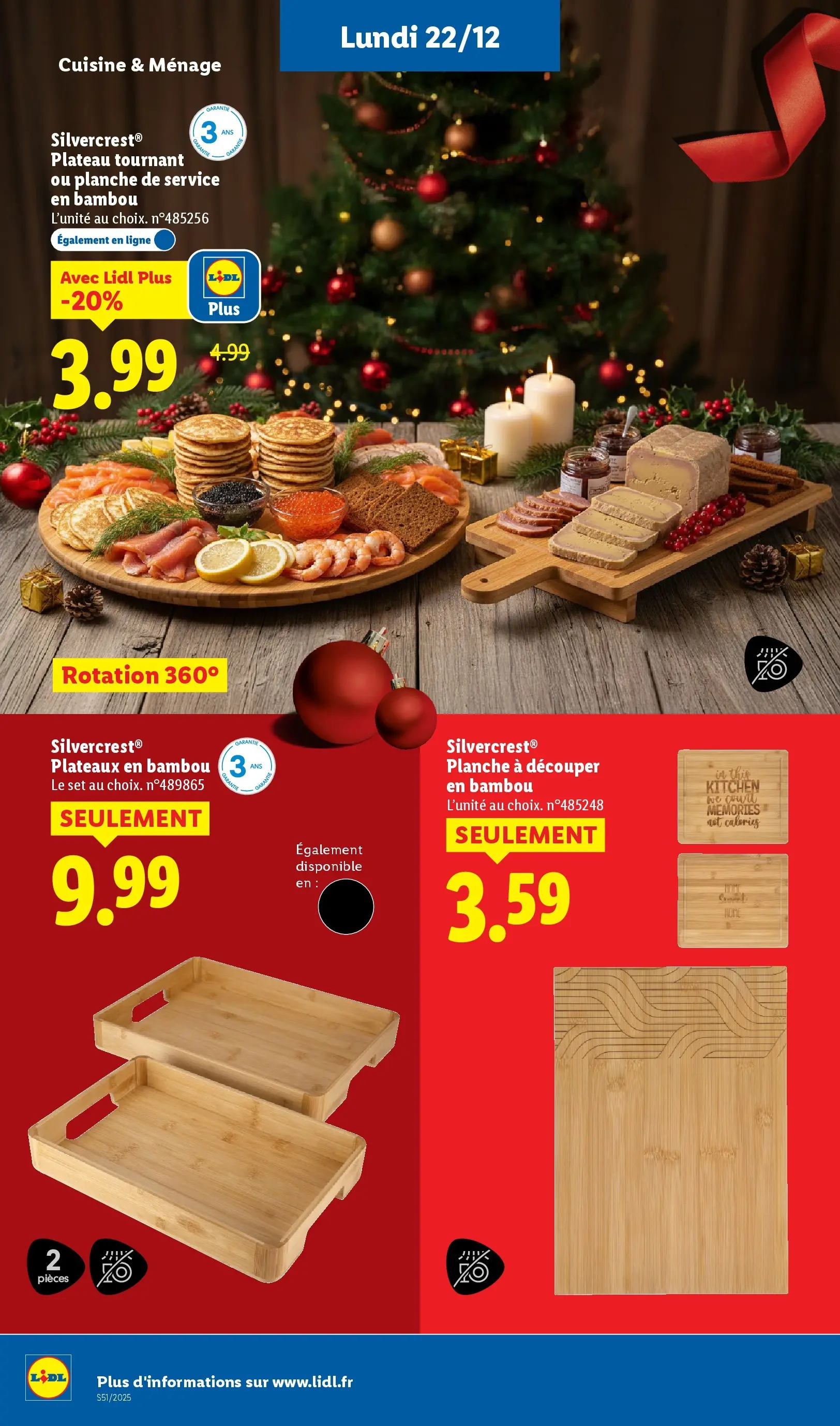 Catalogue LIDL du 14/12/2025 | Promo prospectus en ligne | Page: 64 | Produits: Plateau tournant, Plateau, Planche à découper Catalogue LIDL du 14/12/2025 | Promo prospectus en ligne | Page: 64 | Produits: Plateau tournant, Plateau, Planche à découper