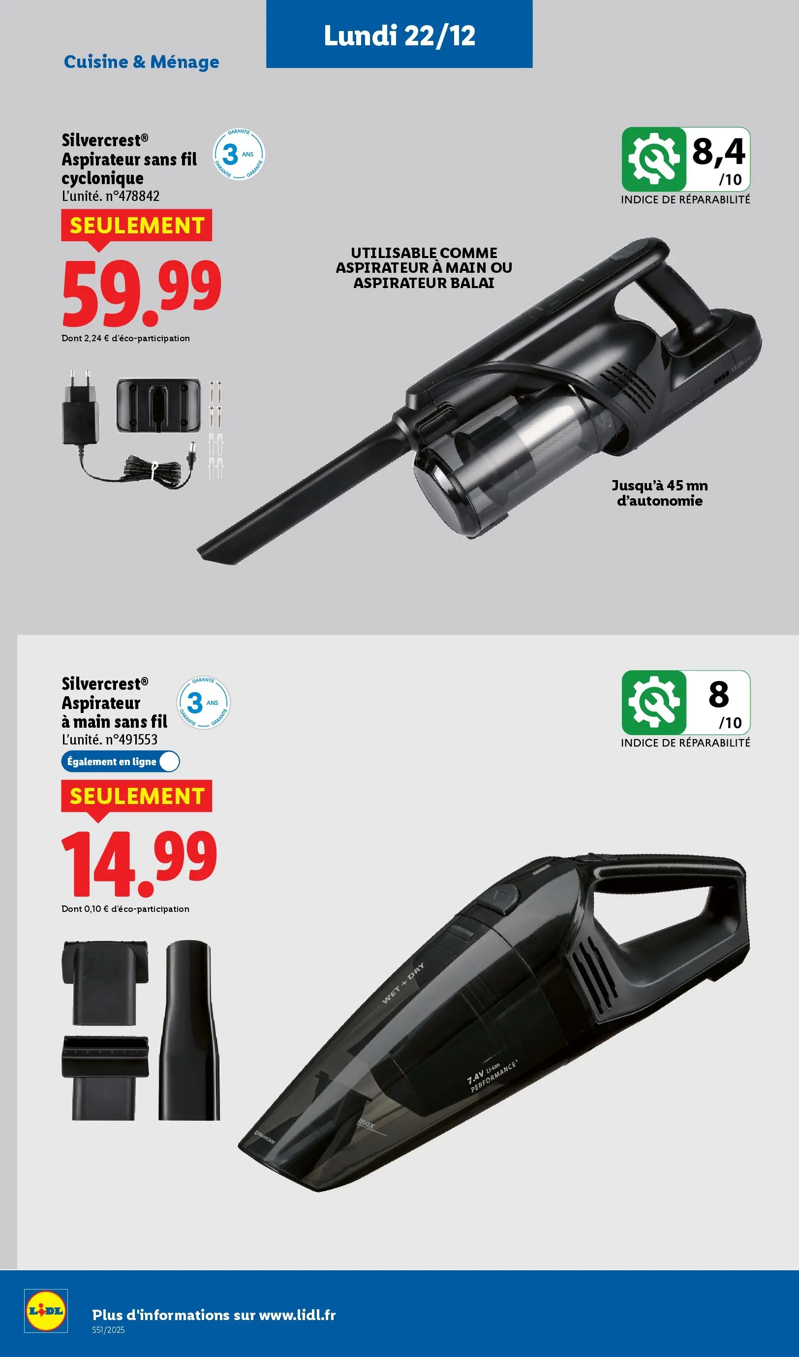 Catalogue LIDL du 14/12/2025 | Promo prospectus en ligne | Page: 72 | Produits: Aspirateur, Balai, Aspirateur balai Catalogue LIDL du 14/12/2025 | Promo prospectus en ligne | Page: 72 | Produits: Aspirateur, Balai, Aspirateur balai