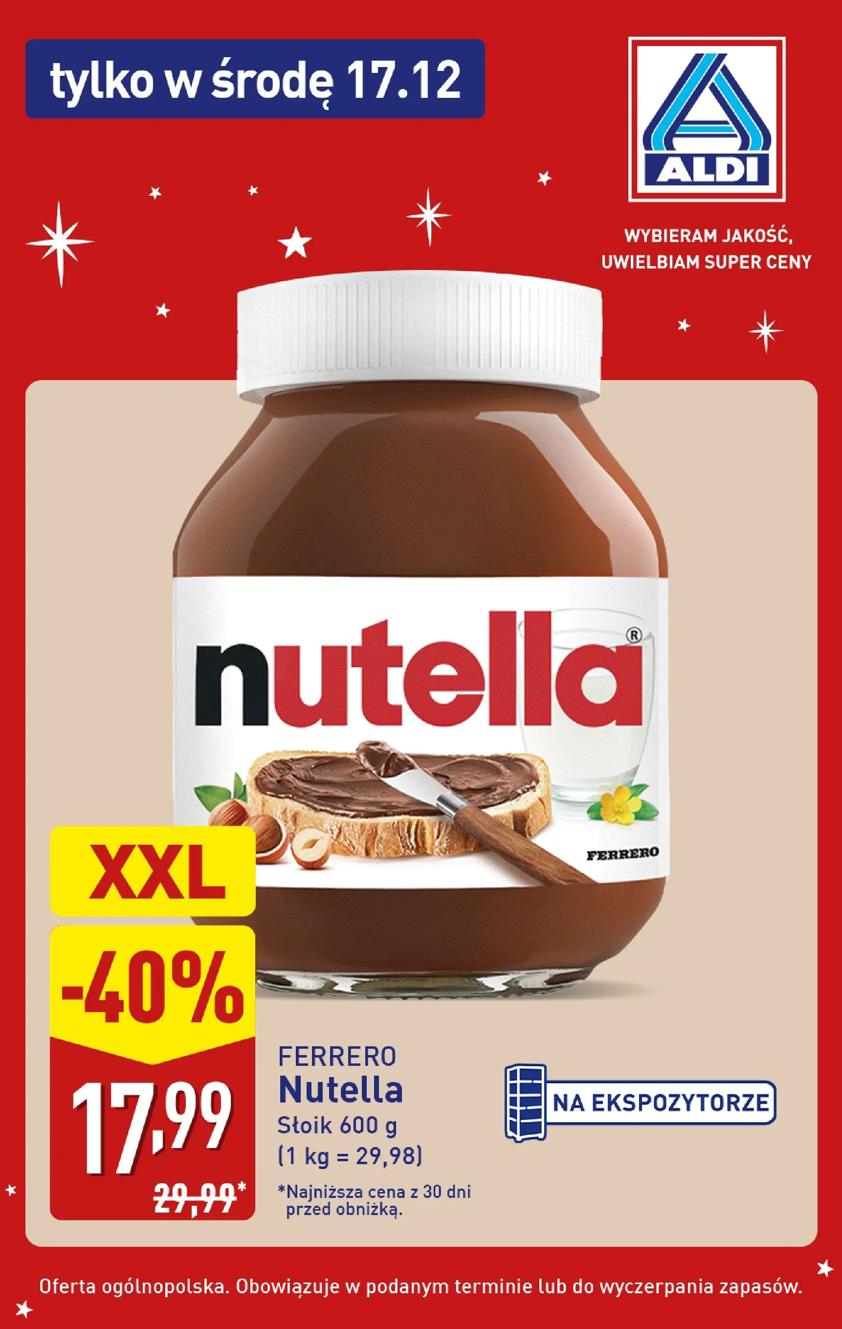 Aldi Gazetka - Tylko w środę od 17.12.2025 - Ulotka PDF, promocje | Strona: 3 | Produkty: Nutella