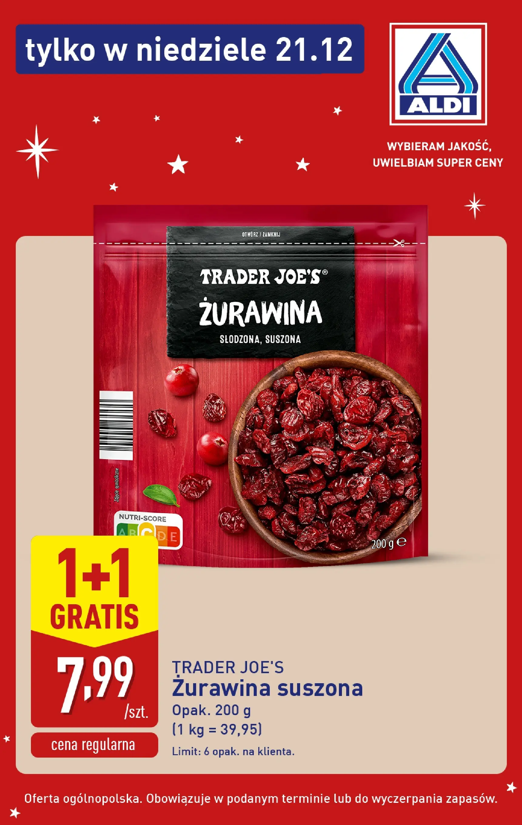 Aldi Gazetka - Super oferty na niedzielę od 21.12.2025 - Ulotka PDF, promocje | Strona: 7 | Produkty: Żurawina
