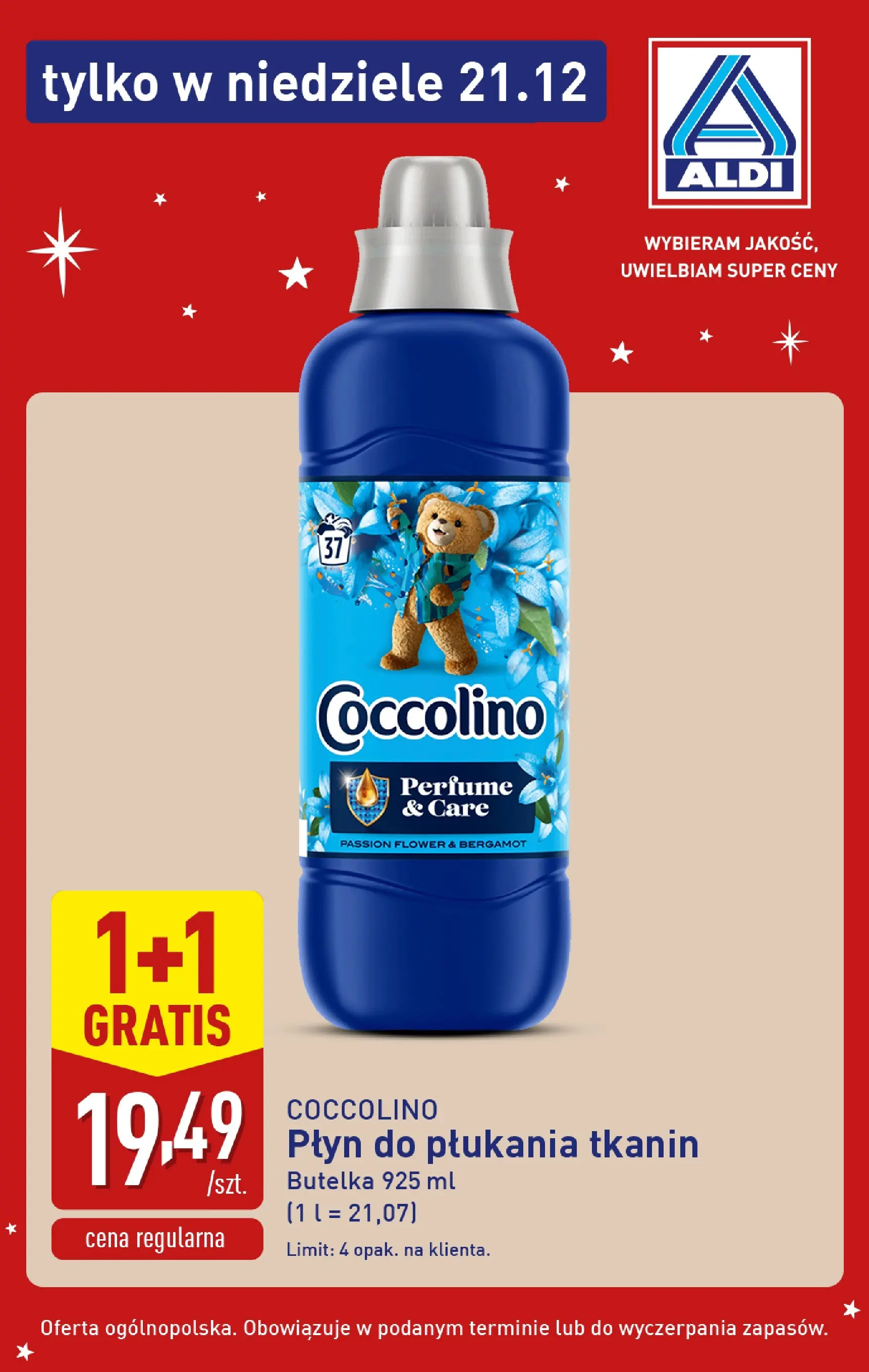 Aldi Gazetka - Super oferty na niedzielę od 21.12.2025 - Ulotka PDF, promocje | Strona: 8 | Produkty: Coccolino, Płyn do płukania tkanin