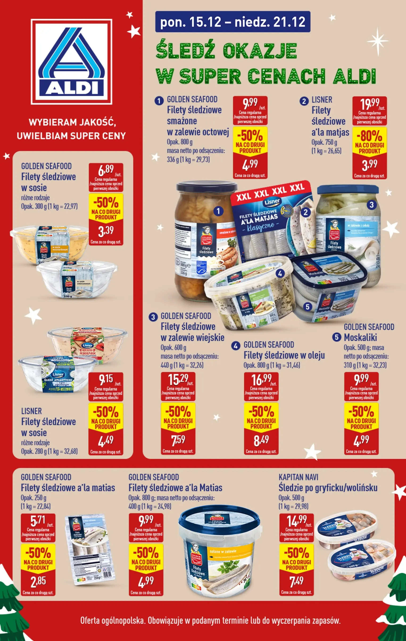 Aldi Gazetka - Śledzie w duper cenach od 15.12.2025 - Ulotka PDF, promocje | Strona: 1 | Produkty: Śledź