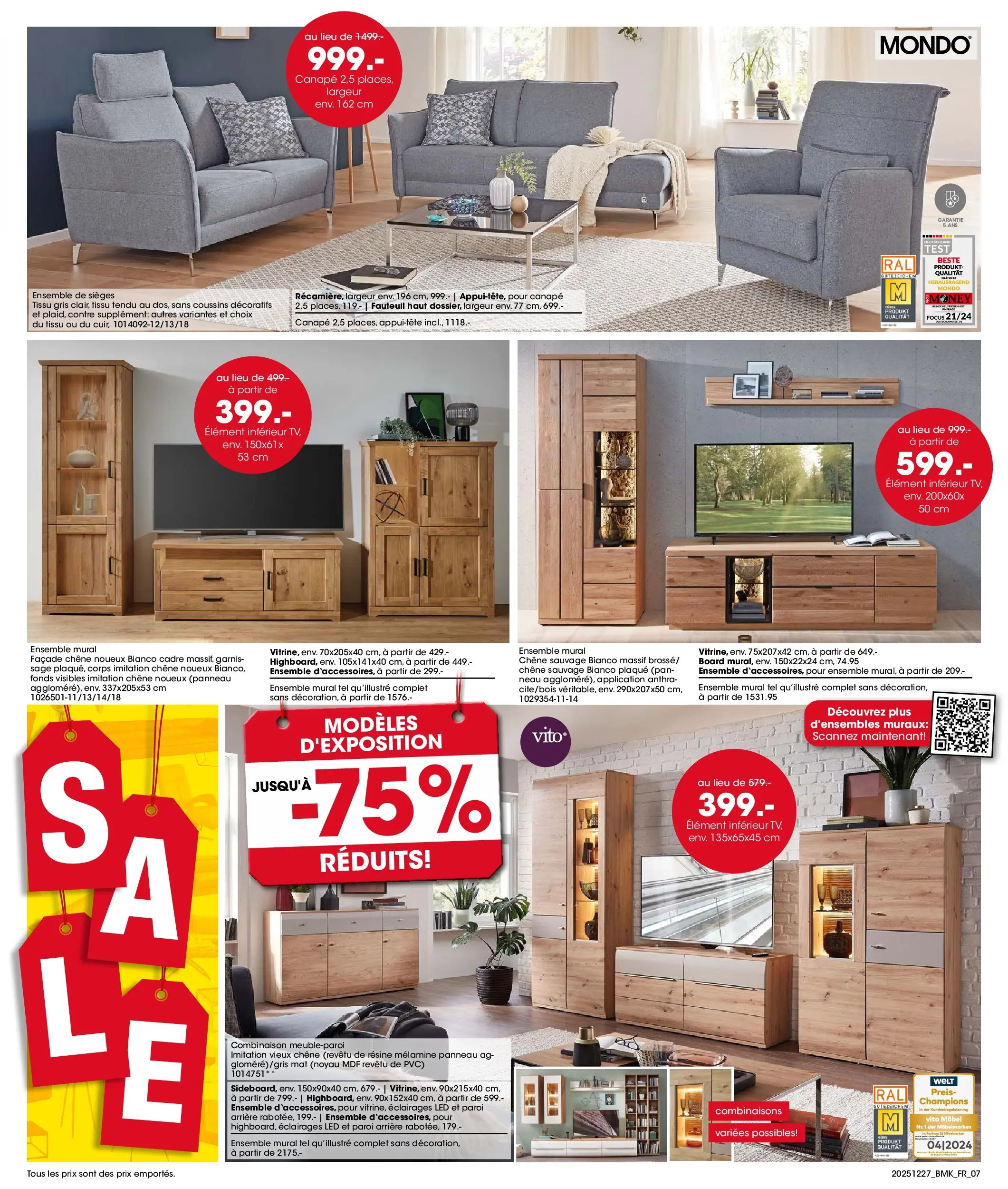 Möbel Martin - Möbel Martin: Offres hebdomadaires à partir du 26/12/2025 - promo en ligne | Page: 7 | Produits: Canapé, Fauteuil, Combinaison, Cadre