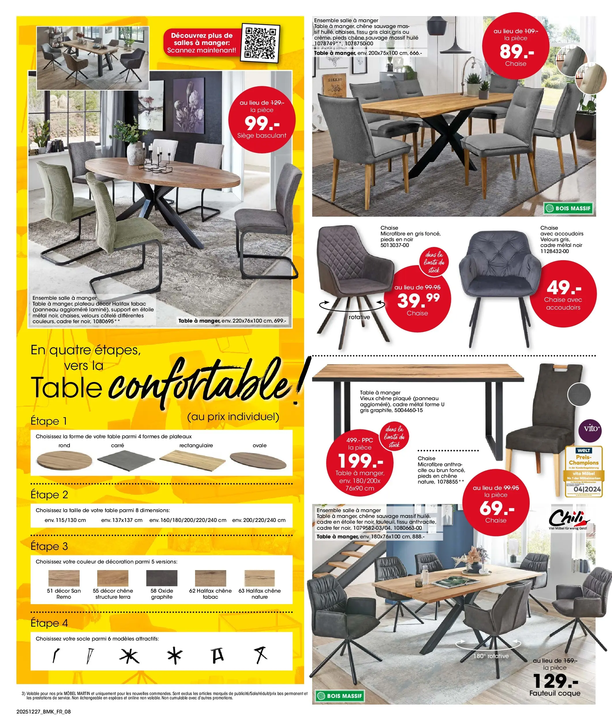 Möbel Martin - Möbel Martin: Offres hebdomadaires à partir du 26/12/2025 - promo en ligne | Page: 8 | Produits: Plateau, Table, Chaise, Cadre