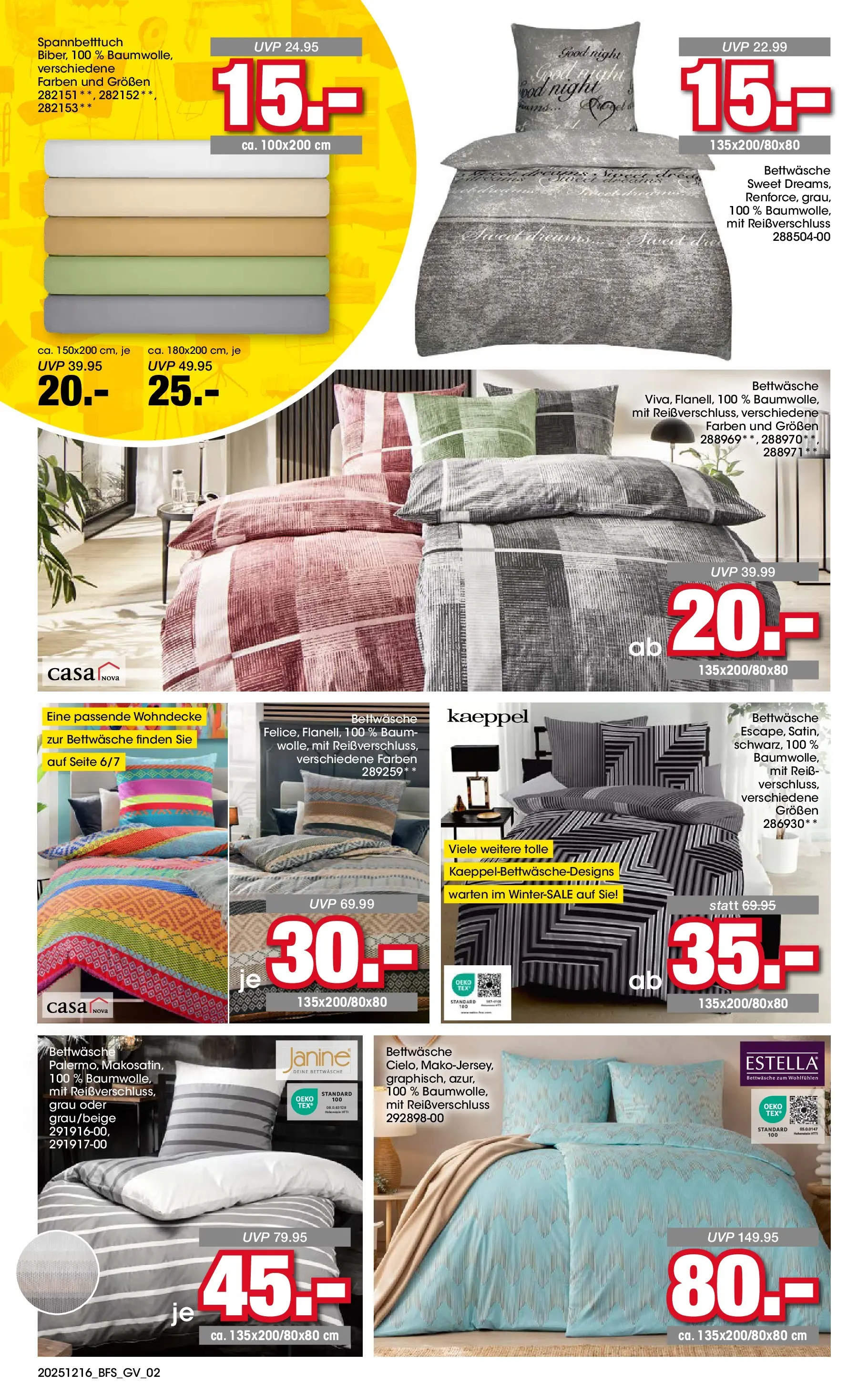 Möbel Martin Prospekt 	 (ab 17.12.2025) zum Blättern | Seite: 2 | Produkte: Bettwäsche