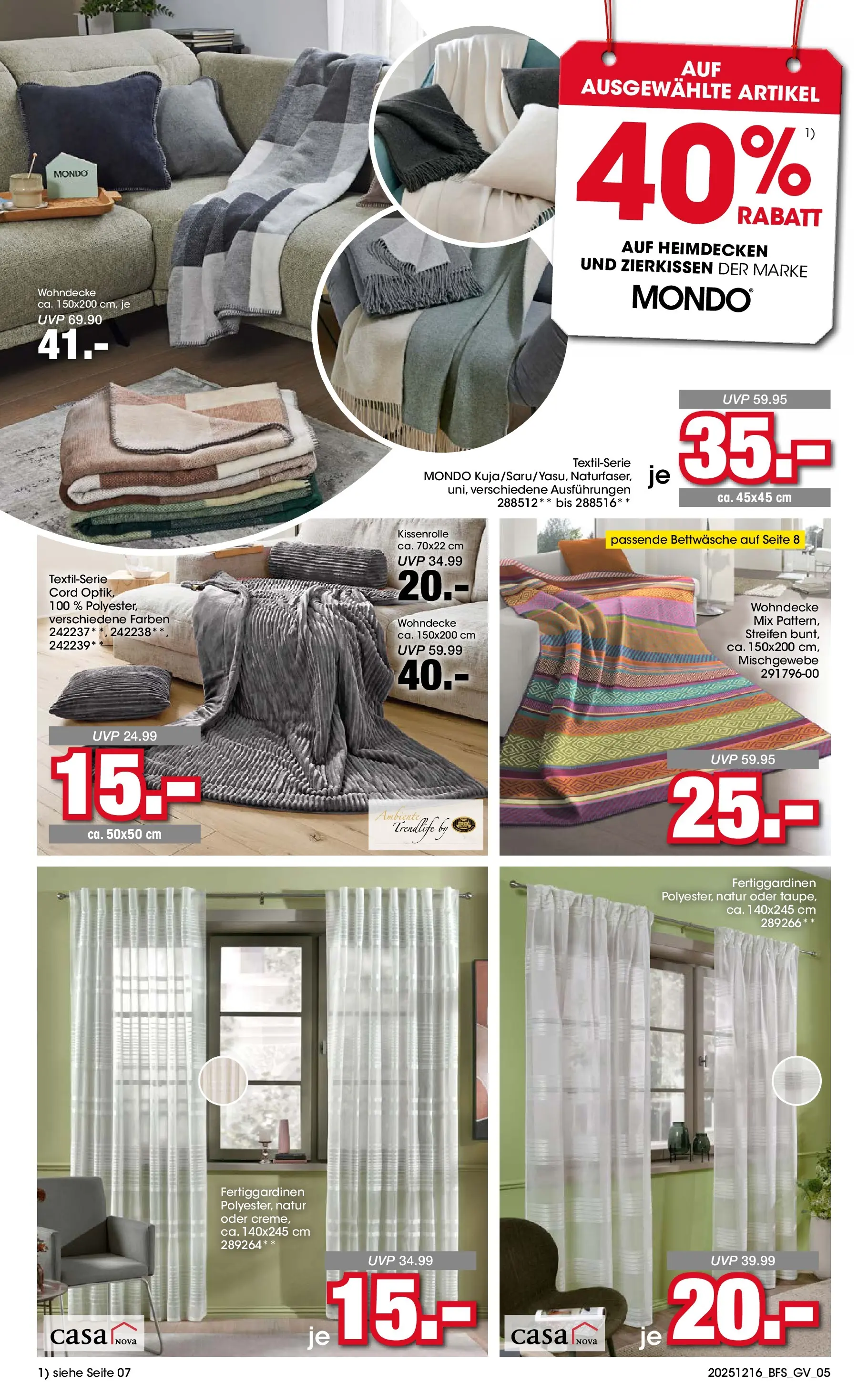 Möbel Martin Prospekt 	 (ab 17.12.2025) zum Blättern | Seite: 5 | Produkte: Bettwäsche