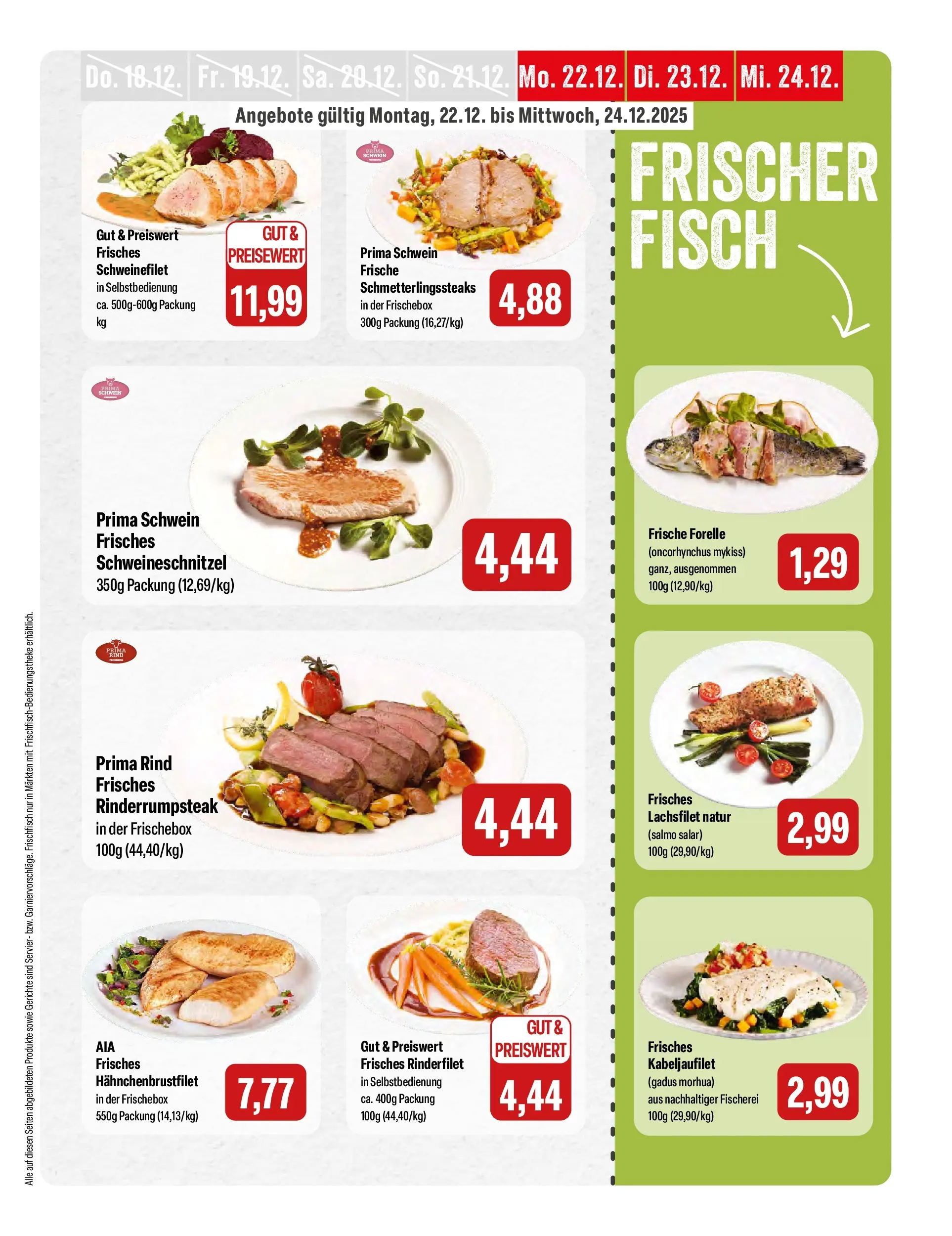 Feneberg Angebote (ab 22.12.2025) zum Blättern | Seite: 3 | Produkte: Rinderfilet, Schweinefilet, Fisch