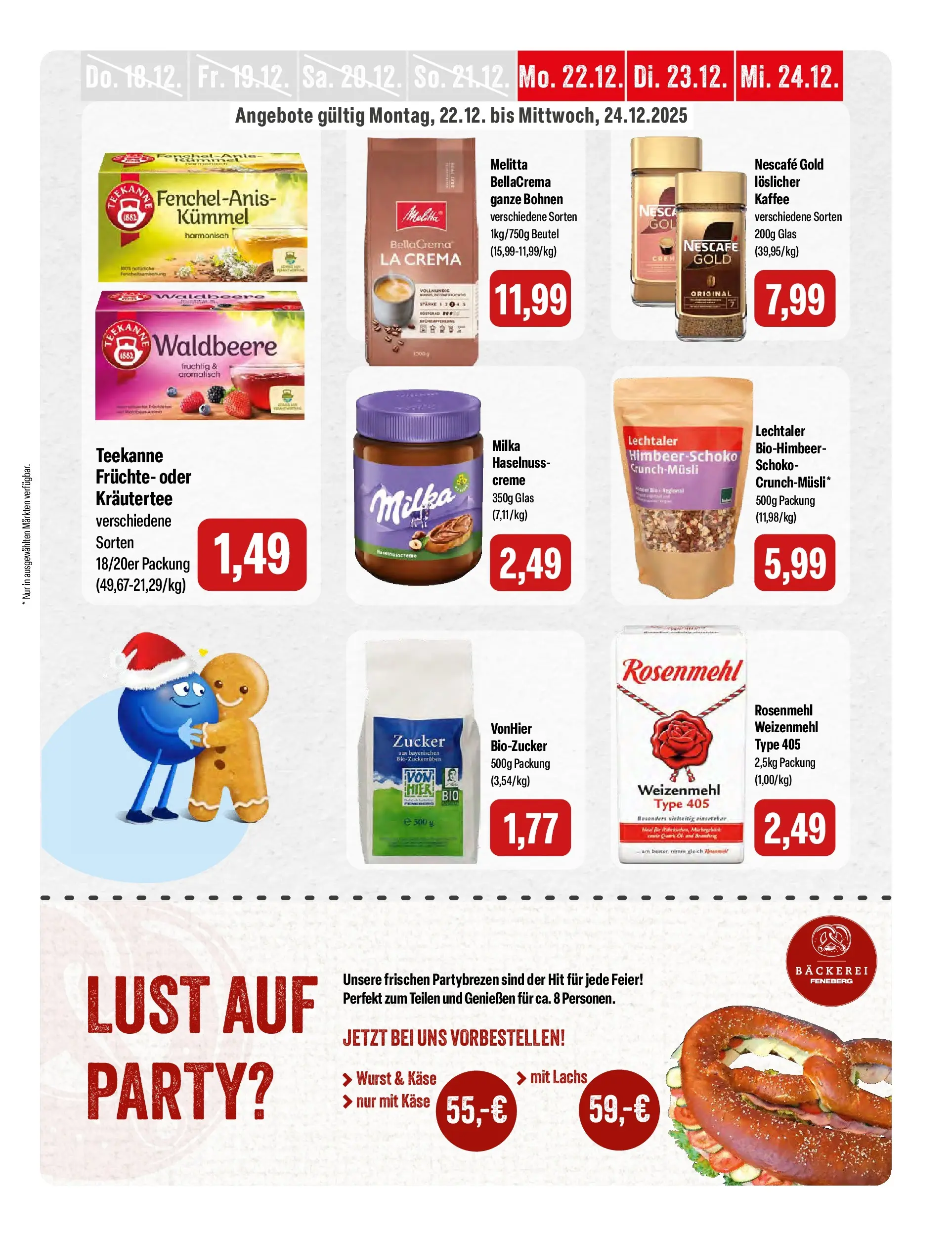 Feneberg Angebote (ab 22.12.2025) zum Blättern | Seite: 11 | Produkte: Melitta, Nescafe, Teekanne, Nescafe gold