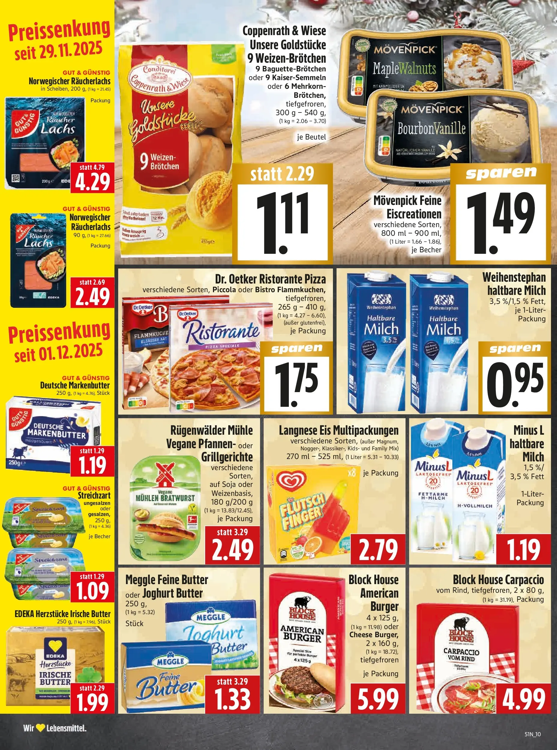 Entdecke - Edeka Hahner: Wochenangebote (ab 14.12.2025) zum Blättern | Seite: 12 | Produkte: Ristorante, Langnese, Mühle, Burger