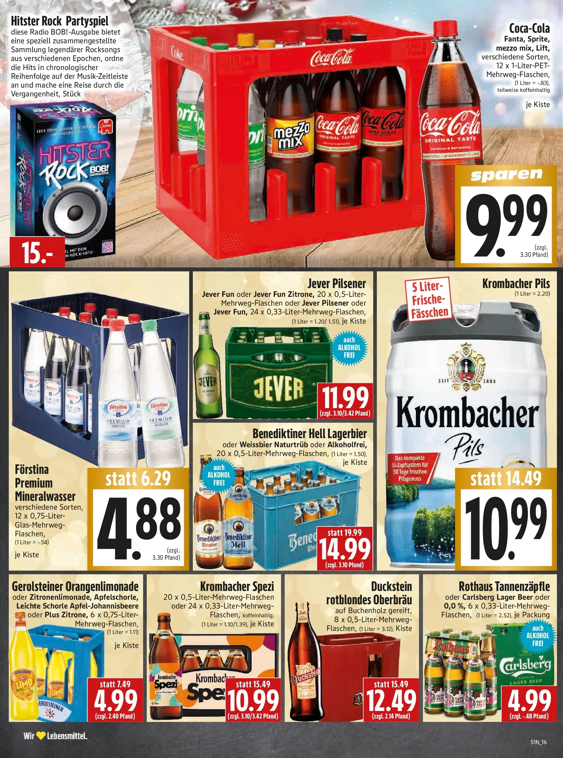 Entdecke - Edeka Hahner: Wochenangebote (ab 14.12.2025) zum Blättern | Seite: 18 | Produkte: Carlsberg, Weißbier, Pils, Gerolsteiner