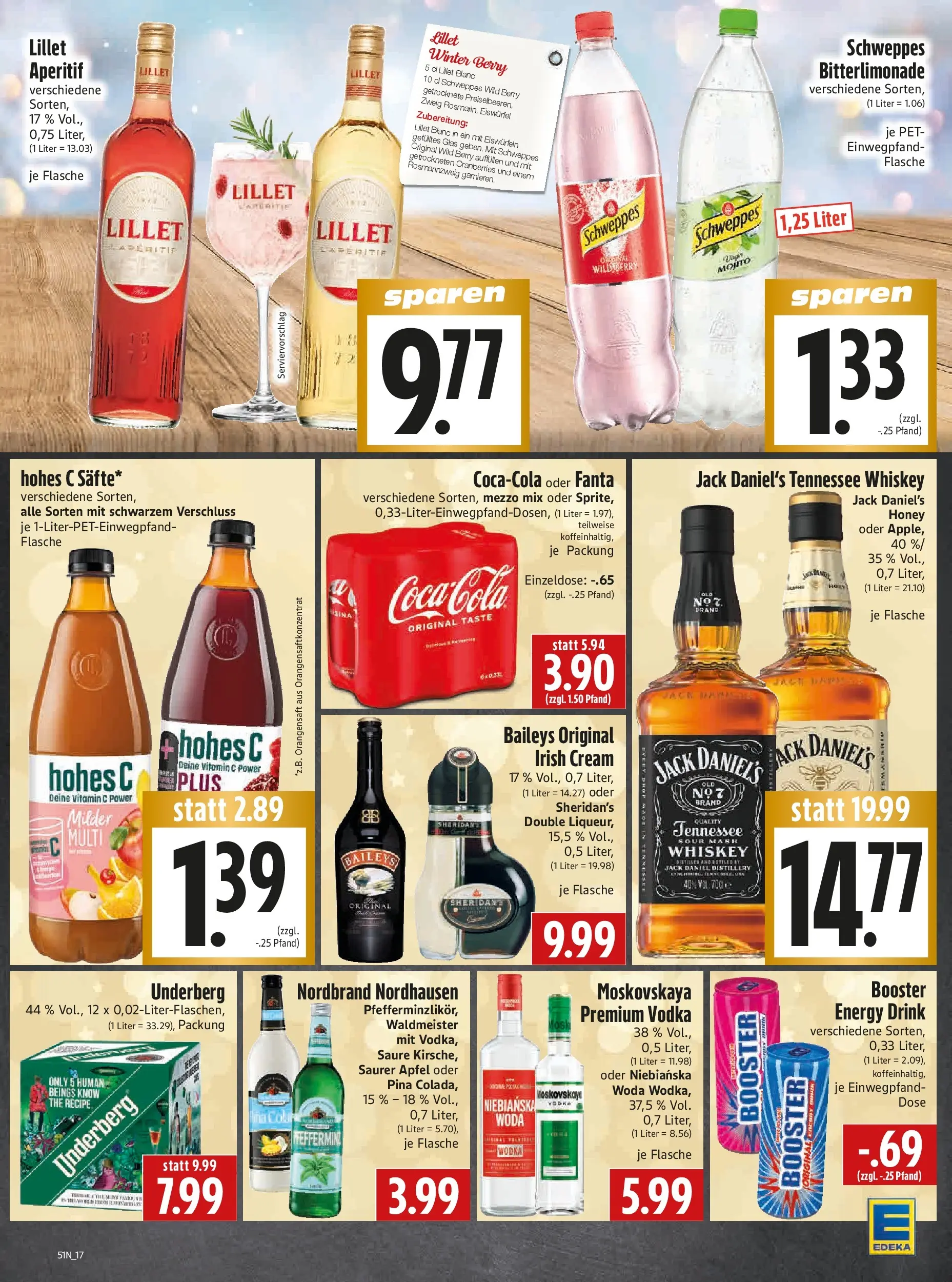 Entdecke - Edeka Hahner: Wochenangebote (ab 14.12.2025) zum Blättern | Seite: 19 | Produkte: Fanta, Schweppes, Lillet, Hohes c