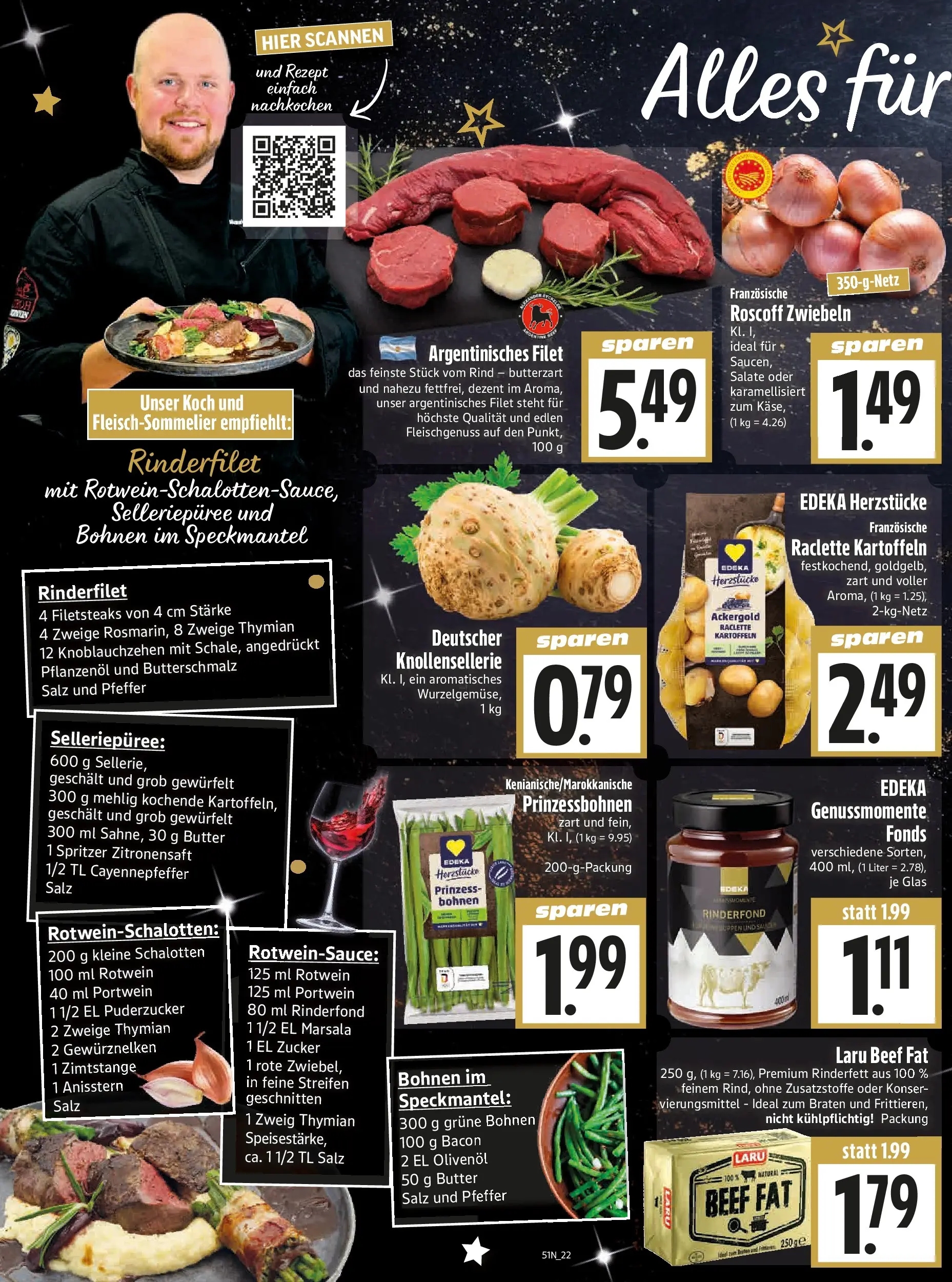 Entdecke - Edeka Hahner: Wochenangebote (ab 14.12.2025) zum Blättern | Seite: 24 | Produkte: Butter, Zwiebeln, Zucker, Raclette