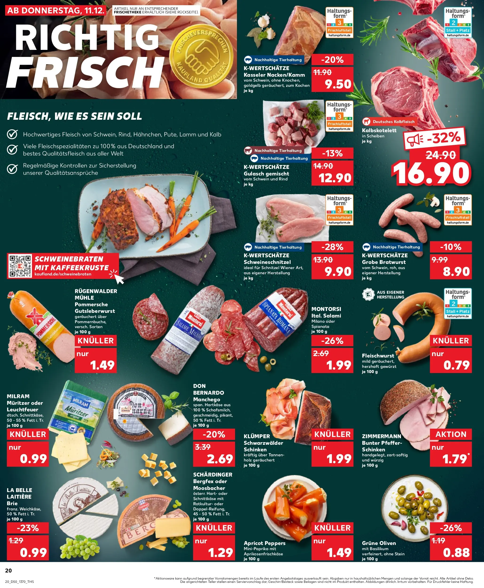 Prospekt Kaufland ab 14.12.2025 » Angebote Online zum Blättern | Seite: 20 | Produkte: Schnitzel, Milram, Pfeffer, Fleisch
