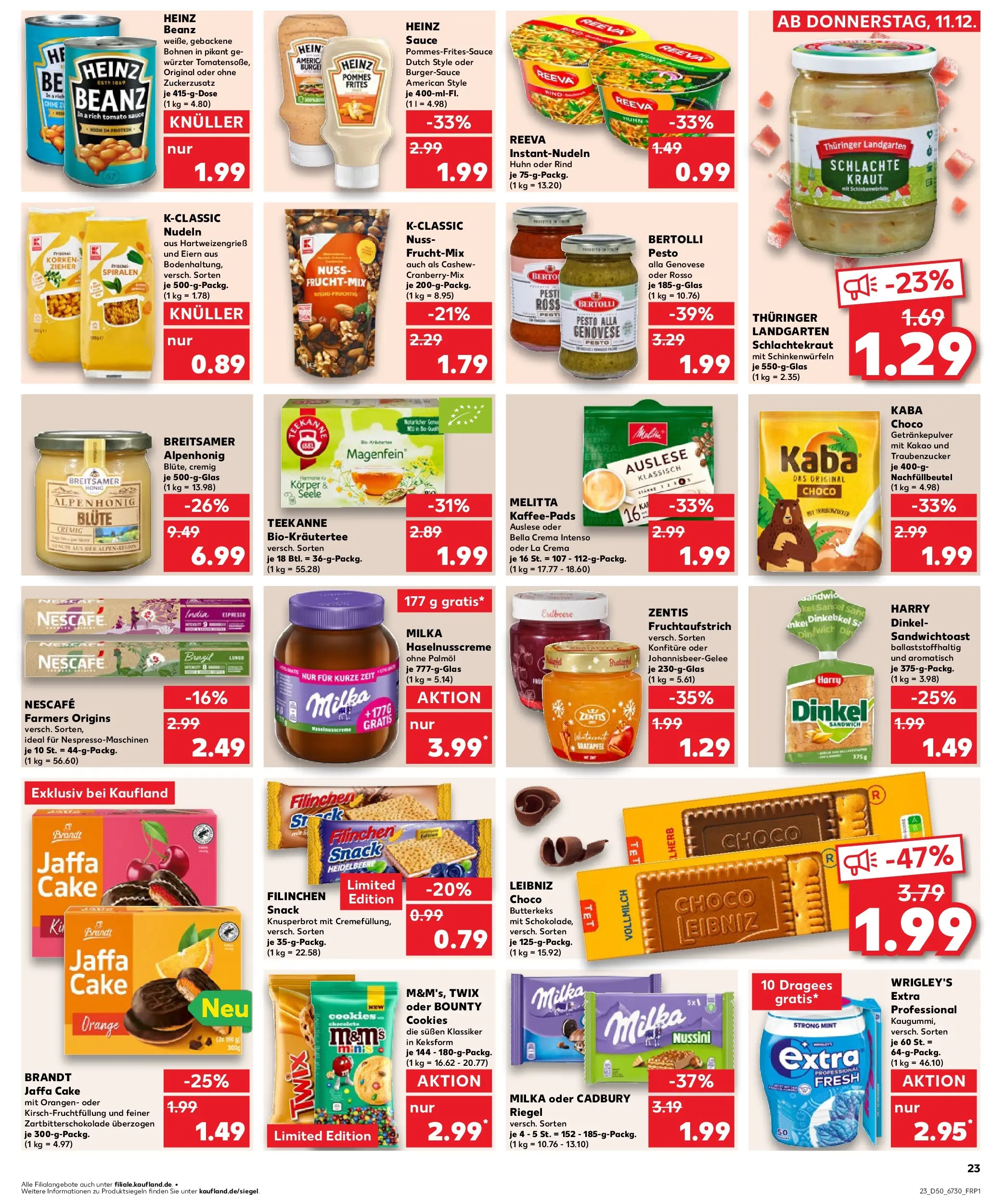 Prospekt Kaufland ab 14.12.2025 » Angebote Online zum Blättern | Seite: 23 | Produkte: Melitta, Orangen, Milka, Kraut